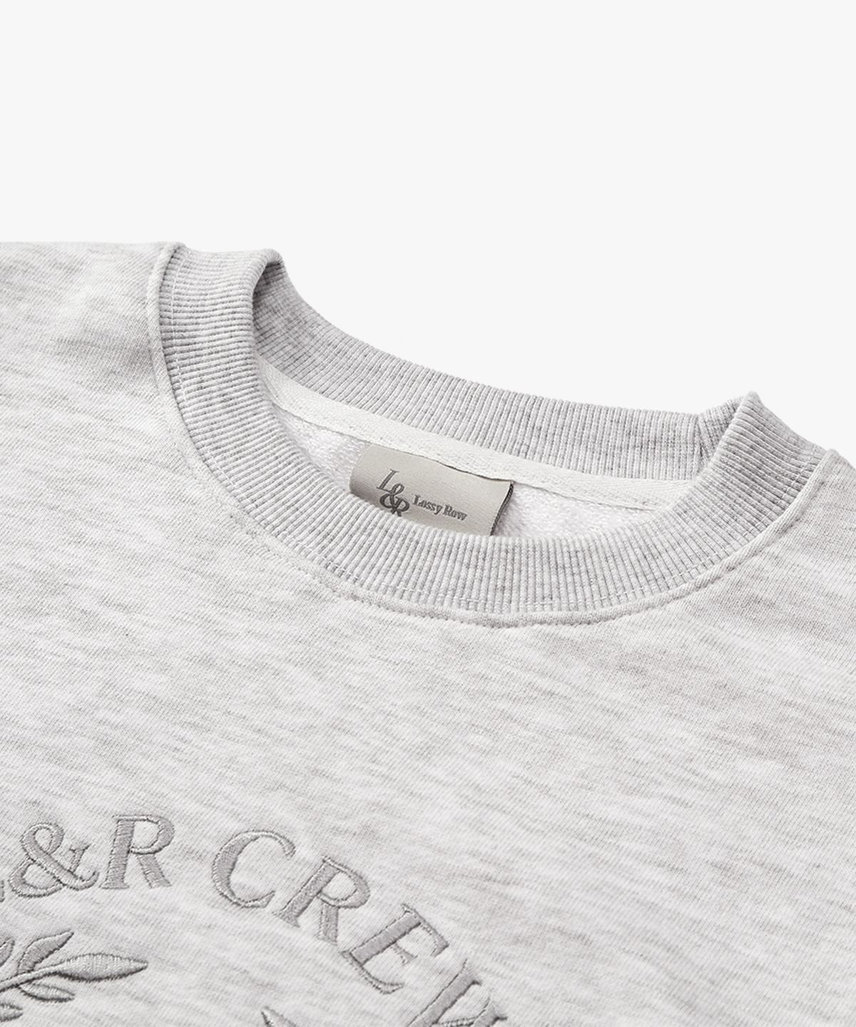 로시로우(LOSSYROW) L&R CREW Logo sweatshirt  White Merange
