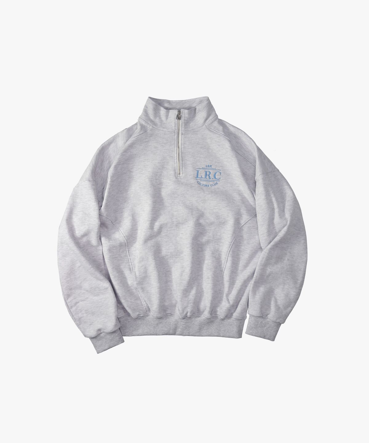 로시로우(LOSSYROW) L.R.C Half zip-up sweatshirt White Merange