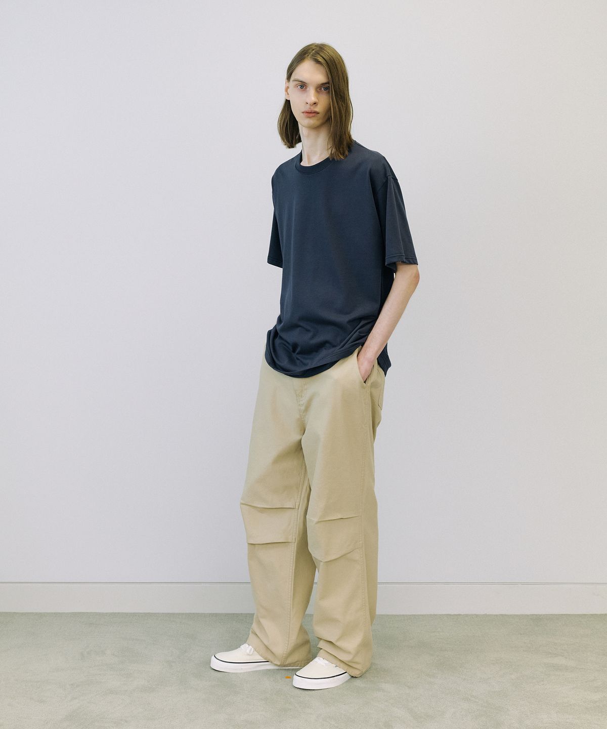 엔도어(ENDOOR) Supima premium 1/2 T-shirt (navy)
