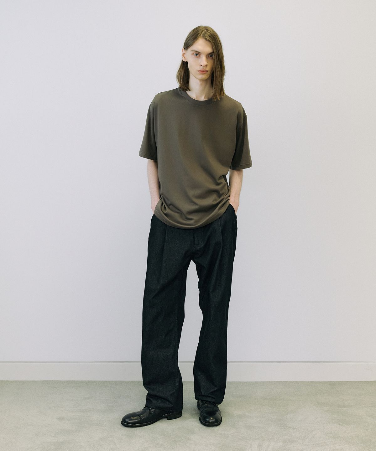 엔도어(ENDOOR) Supima premium 1/2 T-shirt (brown)