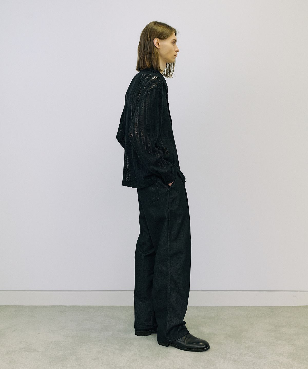 엔도어(ENDOOR) Crochet shirts (black)