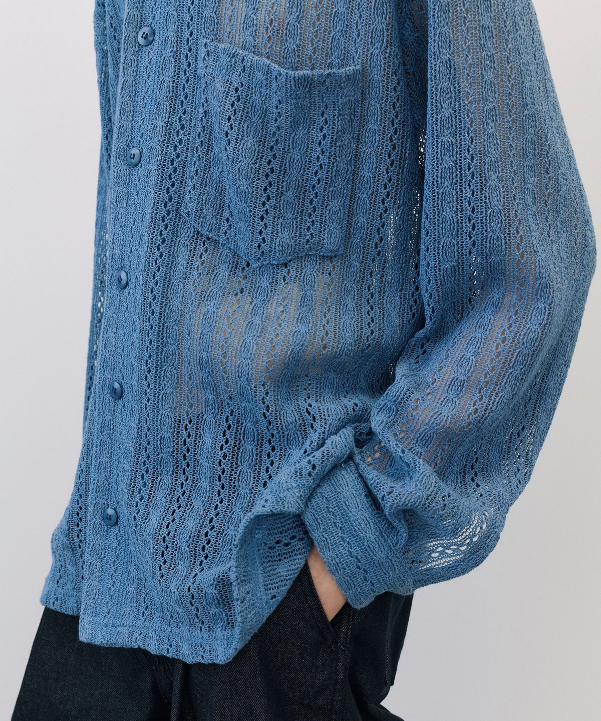 엔도어(ENDOOR) Crochet shirts (blue)
