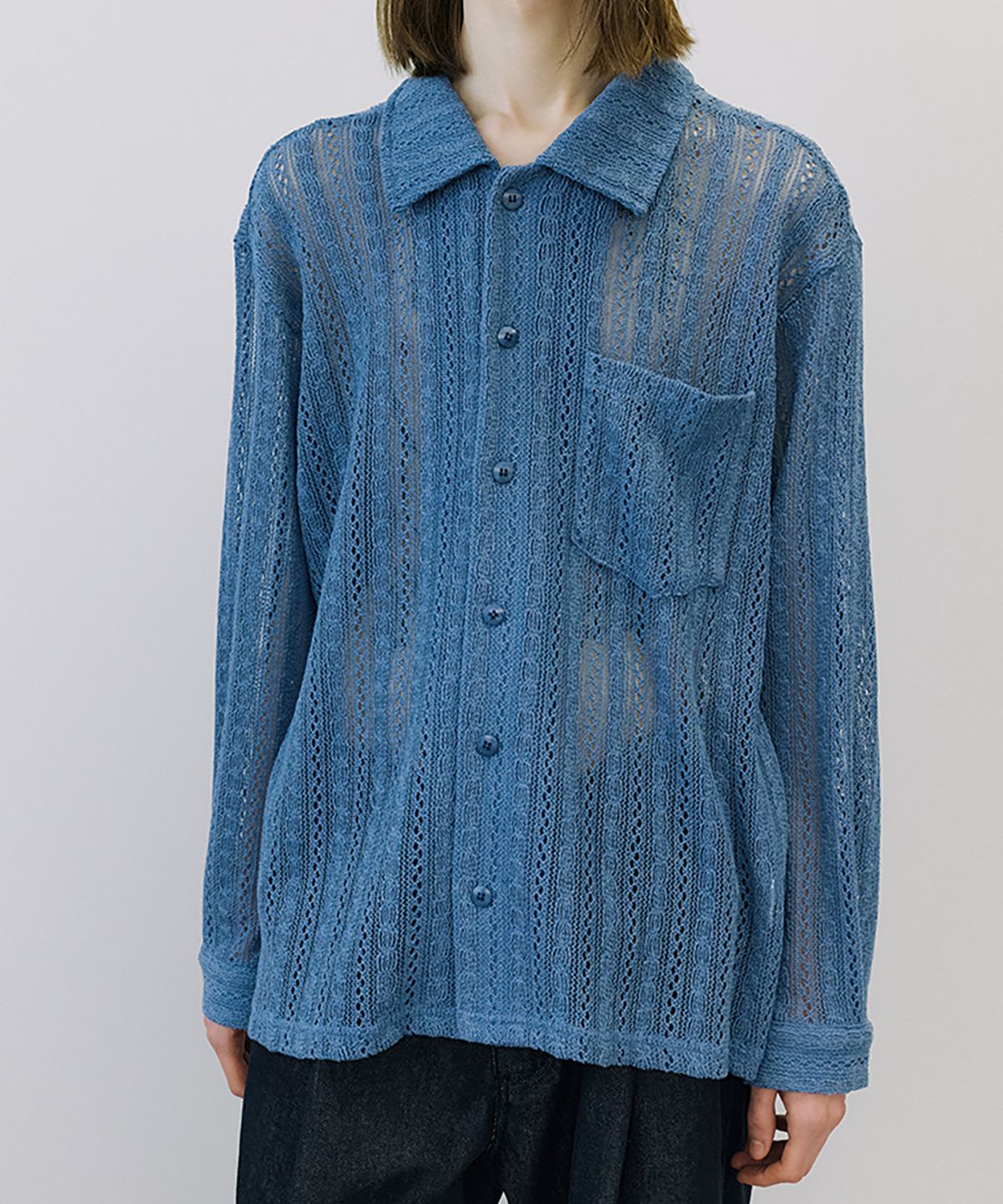 엔도어(ENDOOR) Crochet shirts (blue)