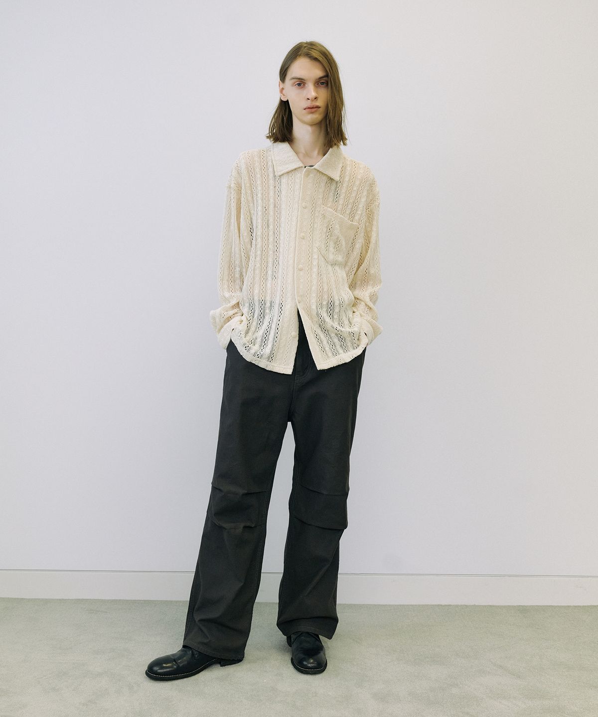 엔도어(ENDOOR) Washed heavy chino pants (dark gray)