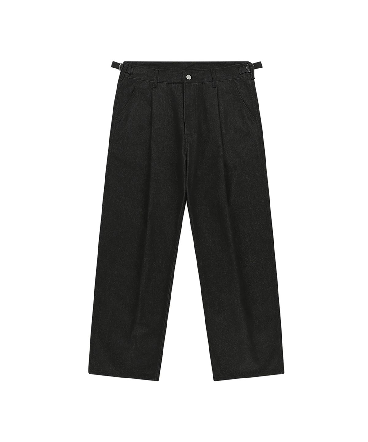 엔도어(ENDOOR) deep tuck washed denim pants (black)