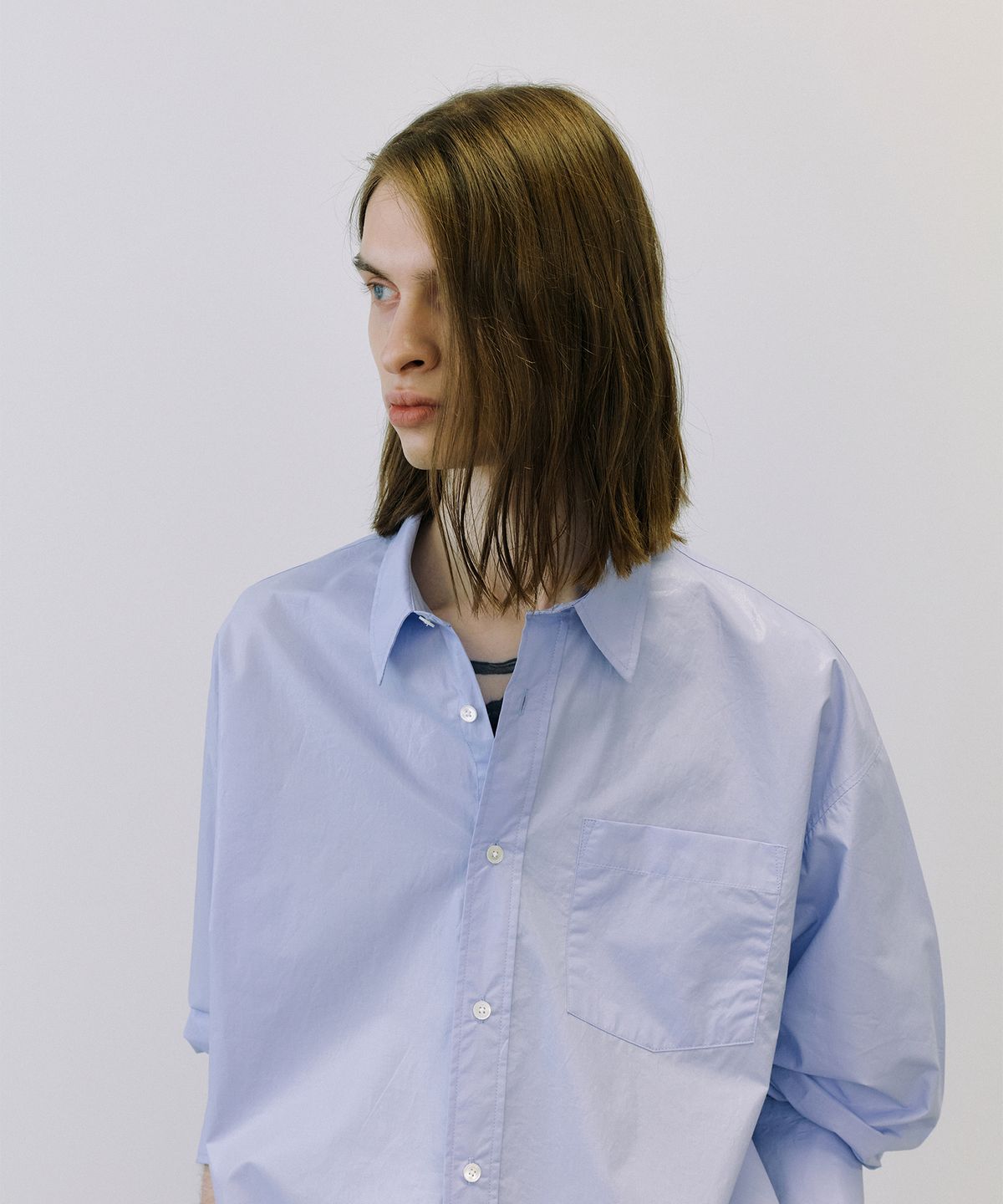 엔도어(ENDOOR) Over coating shirt (sky blue)