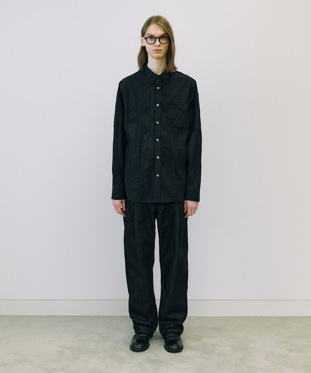 엔도어(ENDOOR) Crease shirt (black)