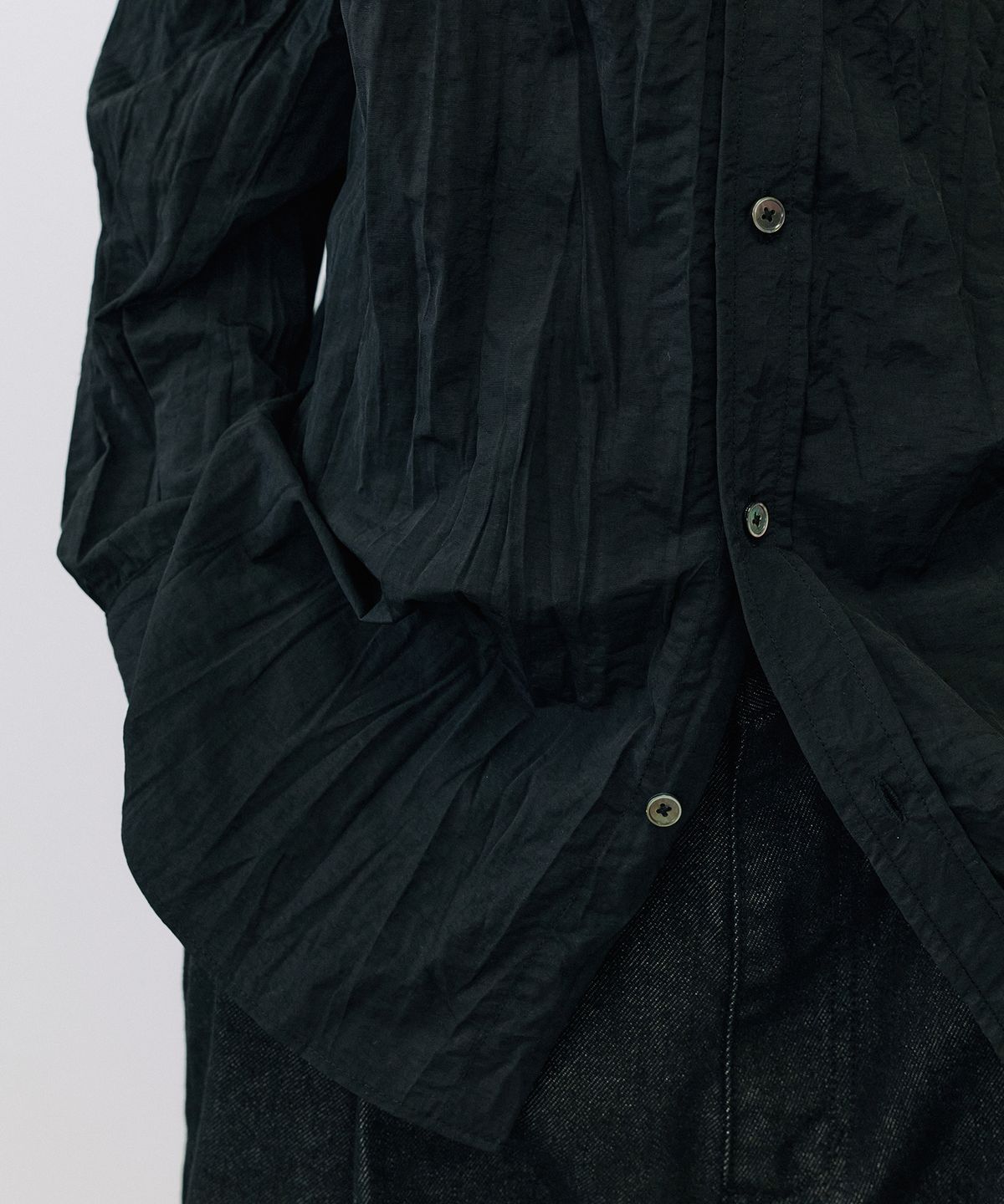 엔도어(ENDOOR) Crease shirt (black)