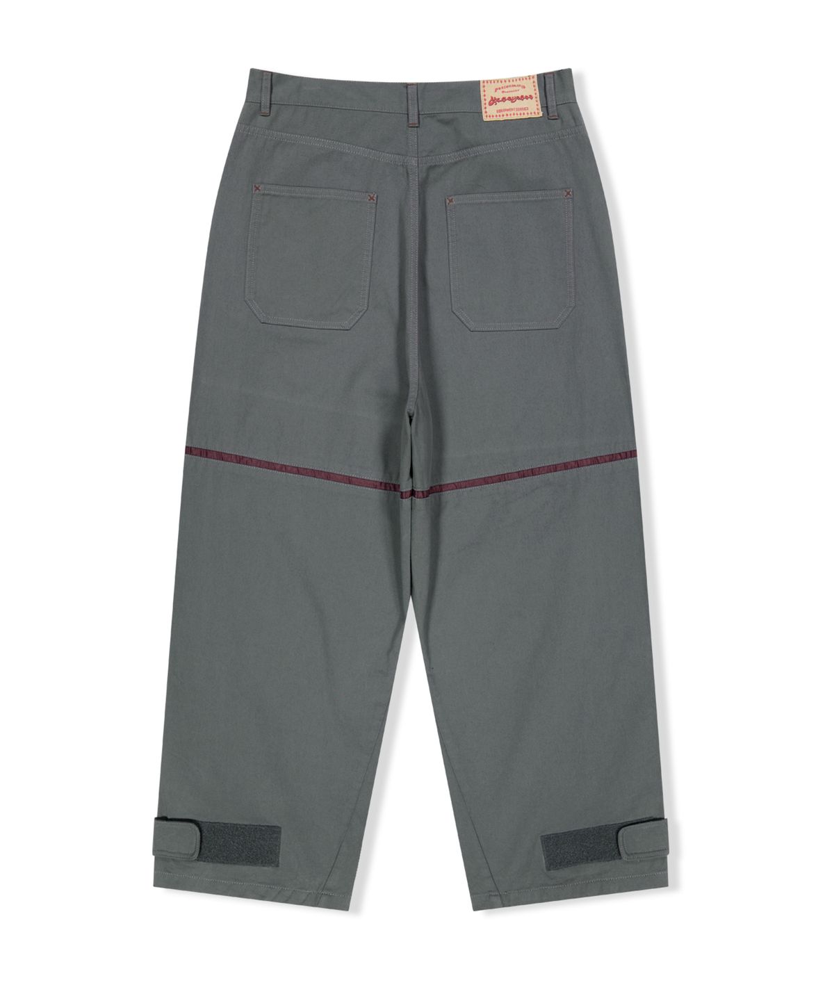 예스아이씨(YESEYESEE) Paneled Chino Pants Metal Grey