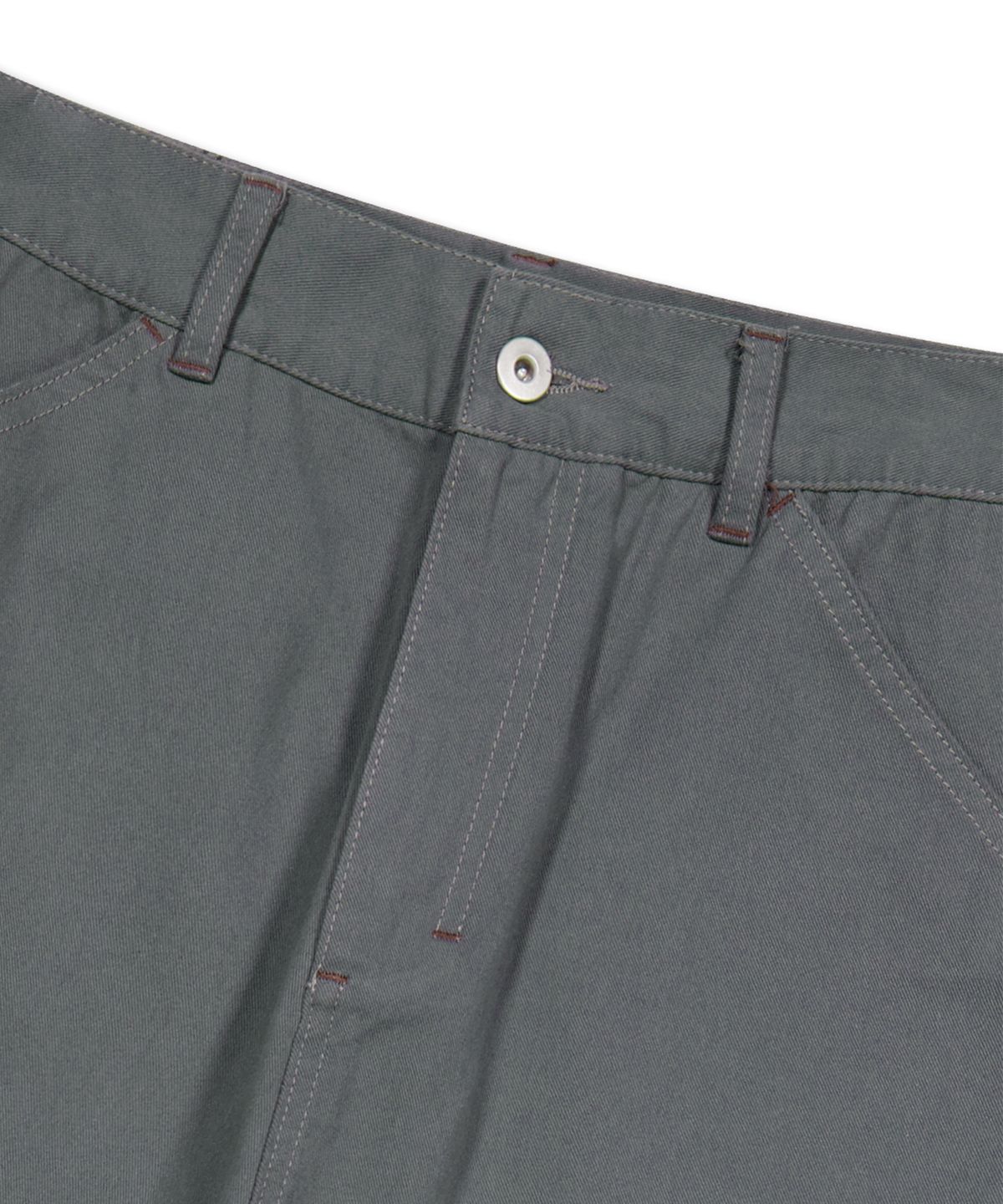 예스아이씨(YESEYESEE) Paneled Chino Pants Metal Grey