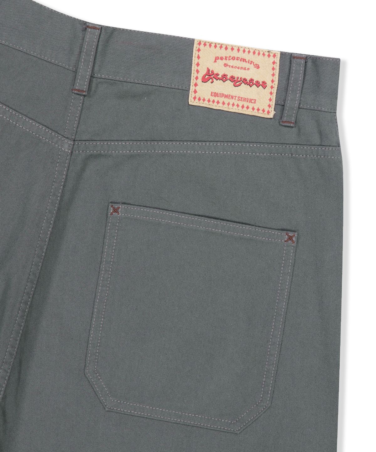 예스아이씨(YESEYESEE) Paneled Chino Pants Metal Grey