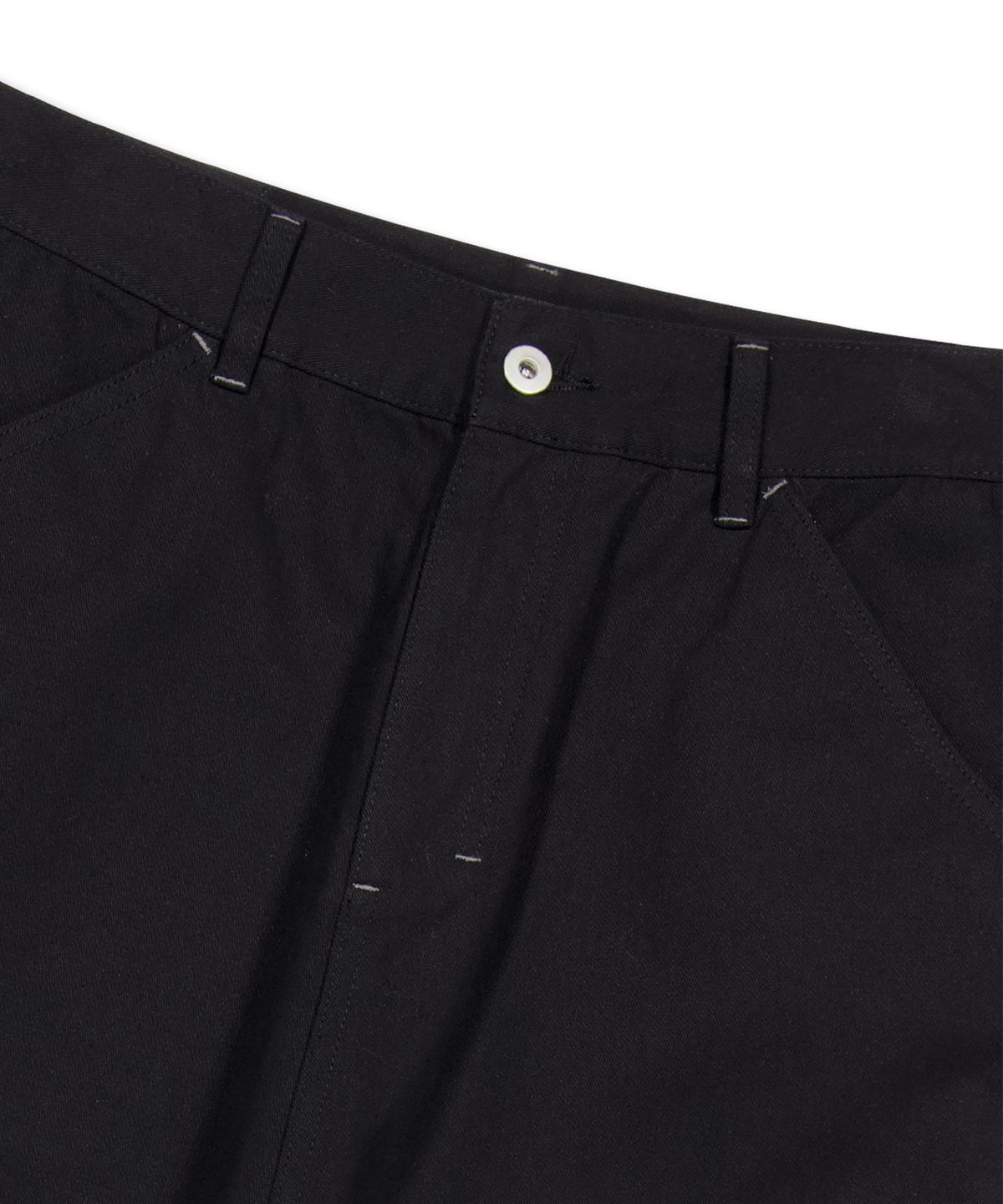 예스아이씨(YESEYESEE) Paneled Chino Pants Black
