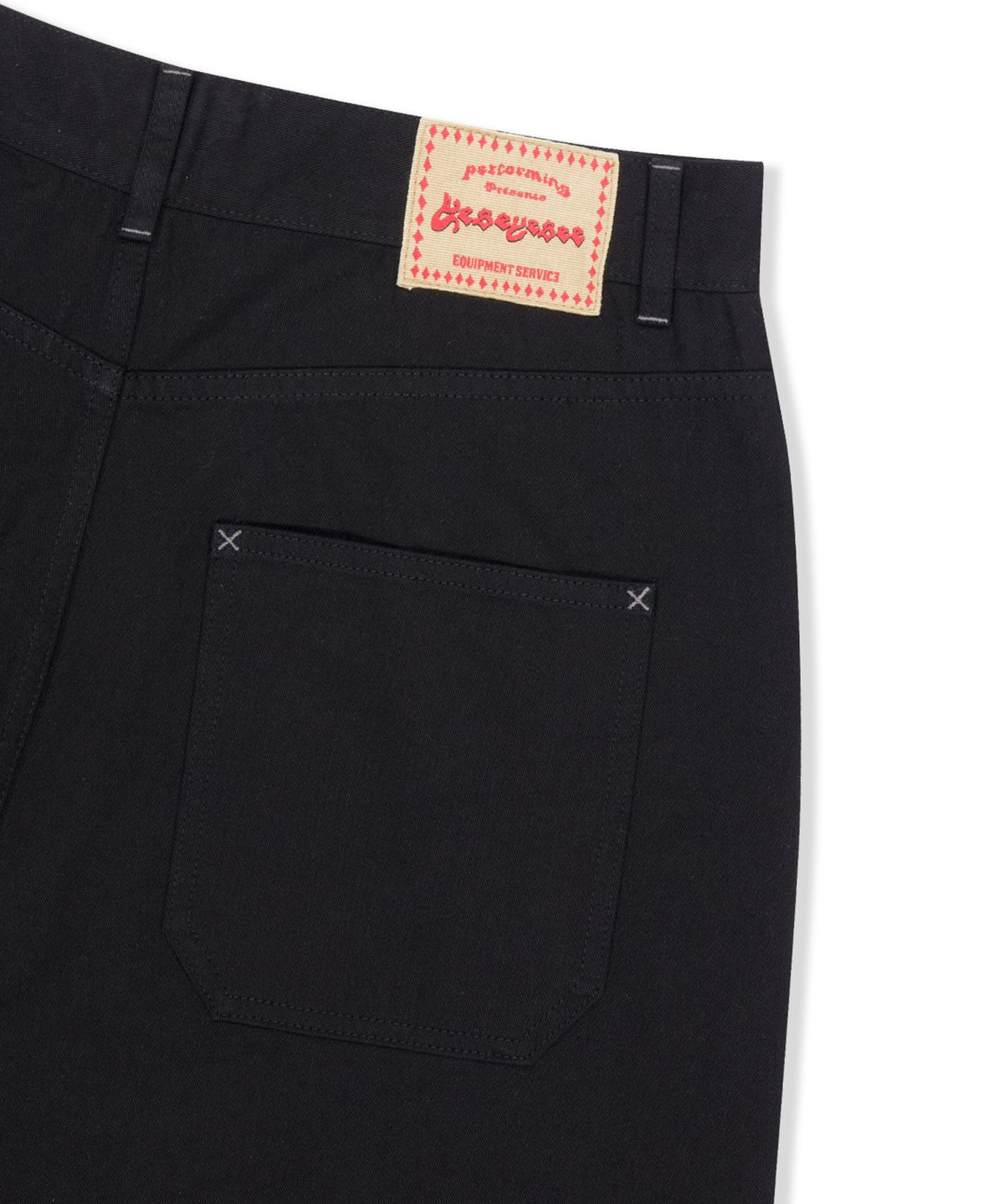 예스아이씨(YESEYESEE) Paneled Chino Pants Black