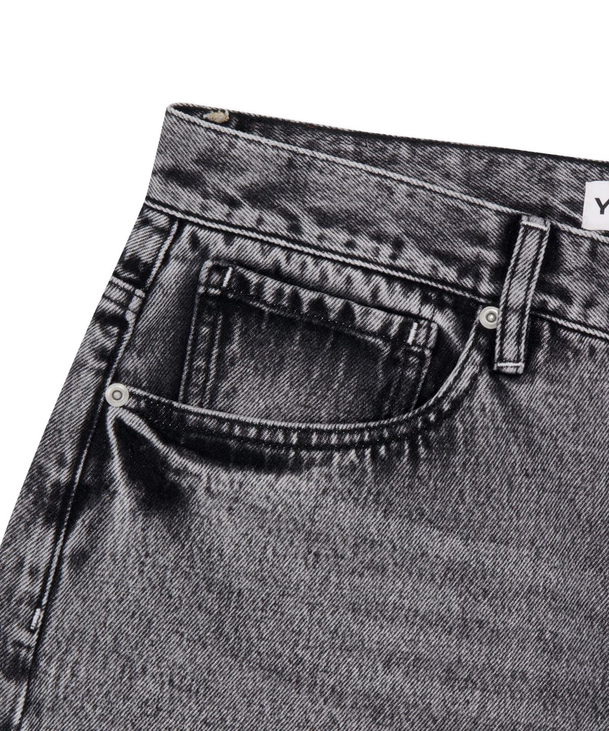 예스아이씨(YESEYESEE) Basal 5 Pockets Denim Shorts Light Grey