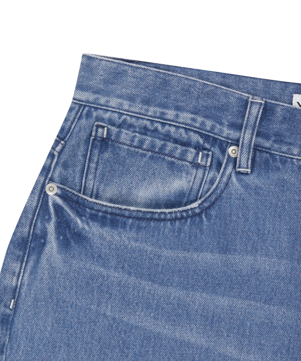 예스아이씨(YESEYESEE) Basal 5 Pockets Denim Shorts Light Indigo