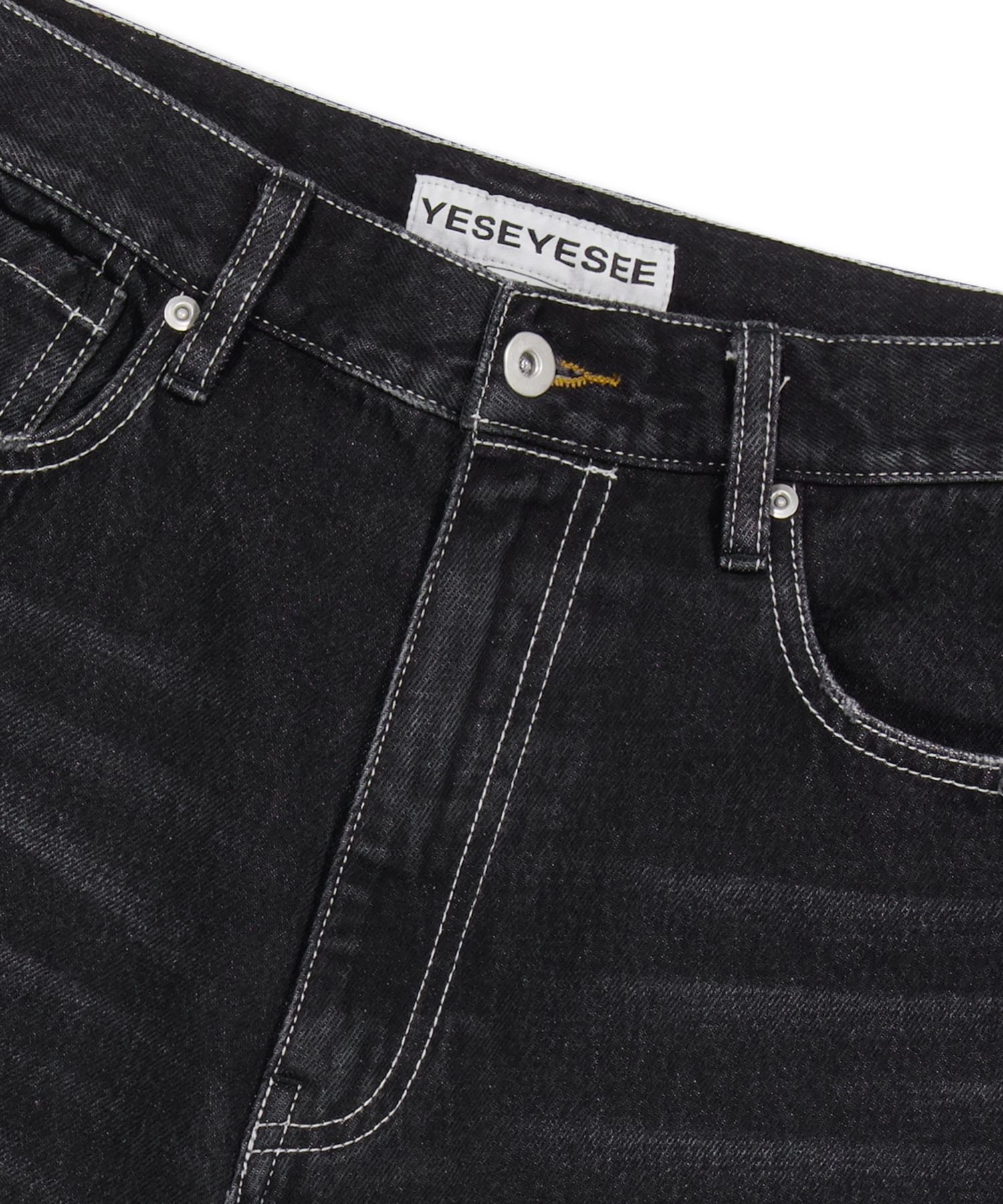 MUSINSA | YESEYESEE Basal 5 Pockets Denim Shorts Black