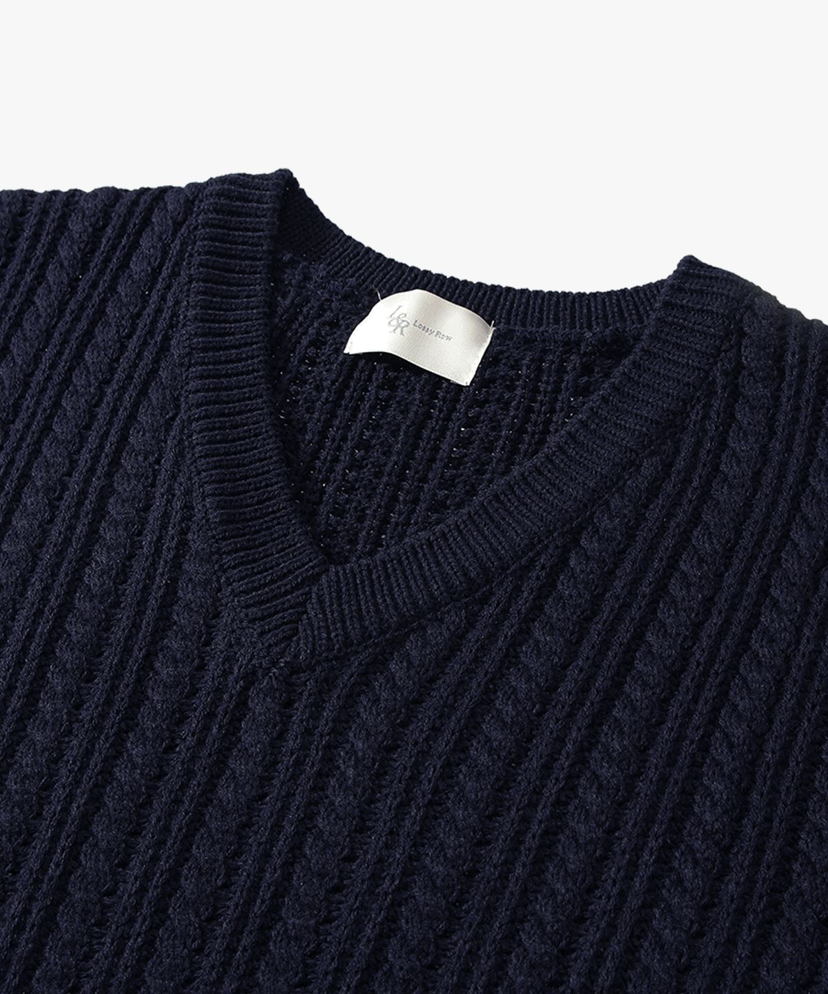 로시로우(LOSSYROW) Minimal Cable Vest Navy