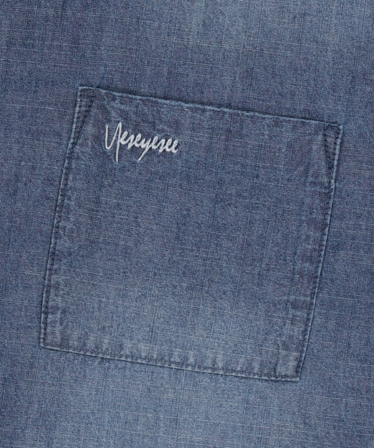 예스아이씨(YESEYESEE) Loose Fit Denim Half Shirts Indigo