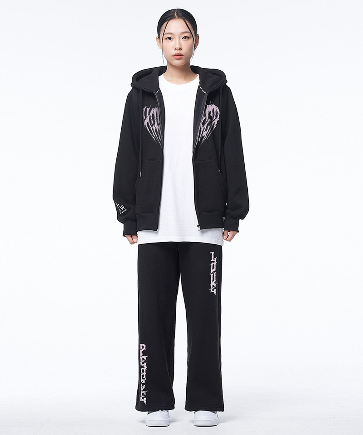 아티스트웨어(ARTISTWEAR) [ATW] 더무드이즈핑크 와이드 밴딩 팬츠