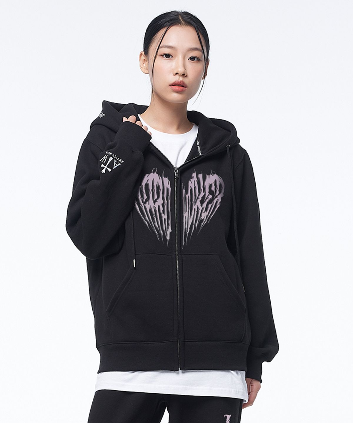 아티스트웨어(ARTISTWEAR) [ATW] 더무드이즈핑크 후드집업