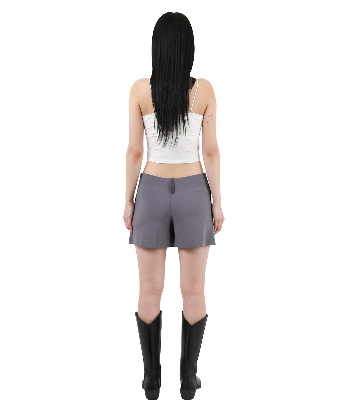 카타르시스(KATHARSIS) 미니 스커트 팬츠 그레이 핀스트라이프 ONE SIZE