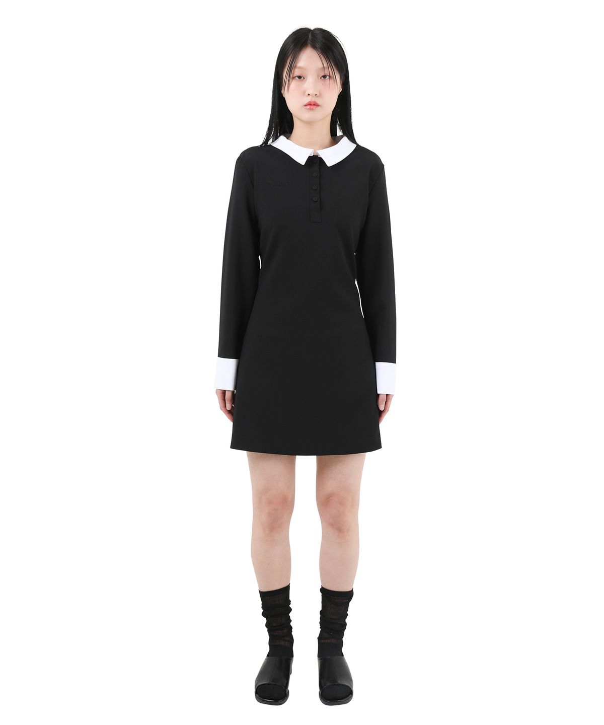 카타르시스(KATHARSIS) 코르셋 카라 원피스 블랙 ONE SIZE