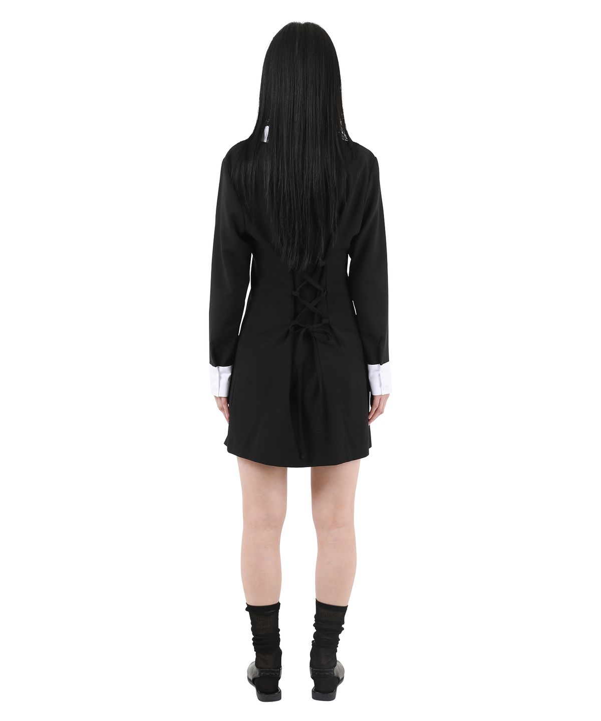 카타르시스(KATHARSIS) 코르셋 카라 원피스 블랙 ONE SIZE