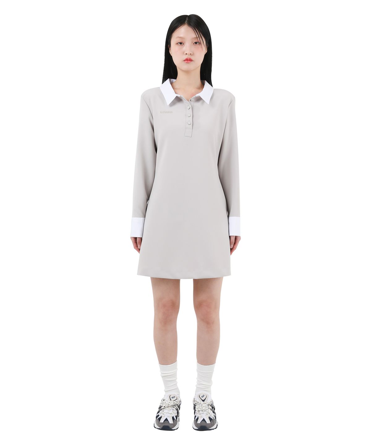 카타르시스(KATHARSIS) 코르셋 카라 원피스 베이지 ONE SIZE
