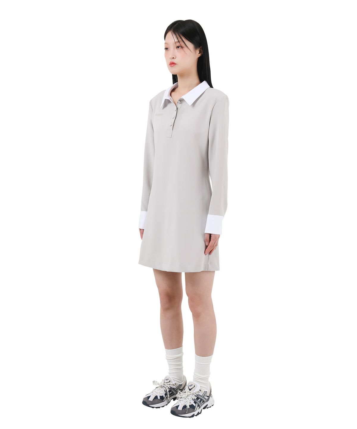 카타르시스(KATHARSIS) 코르셋 카라 원피스 베이지 ONE SIZE