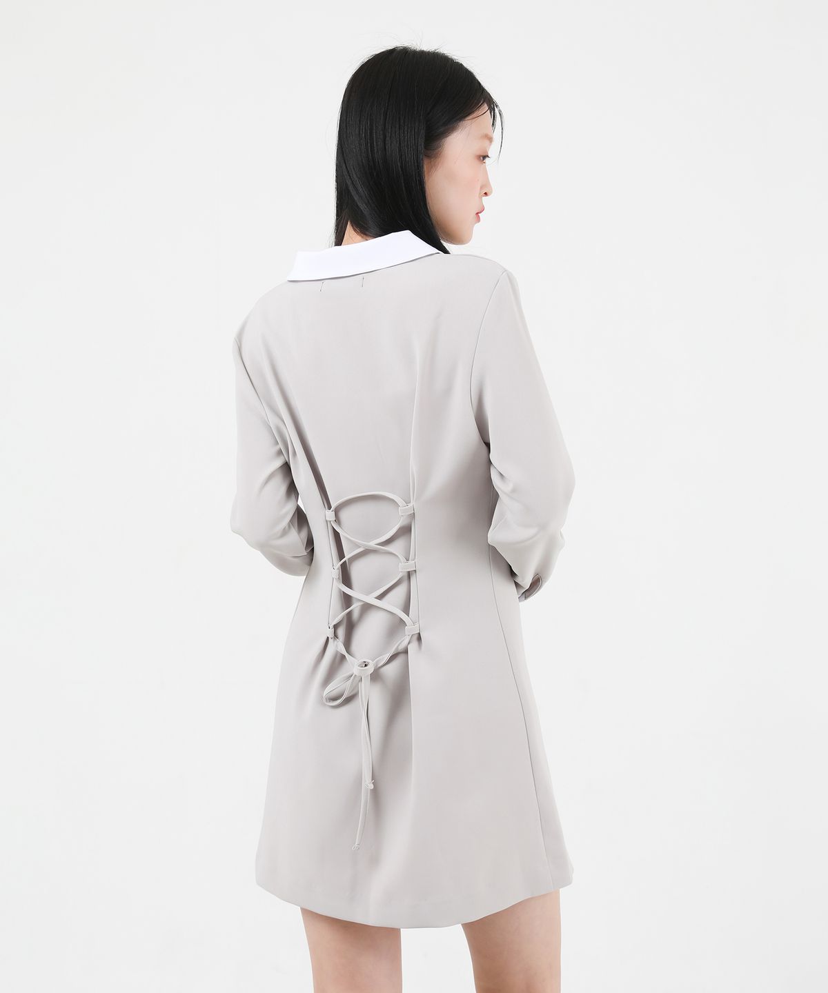 카타르시스(KATHARSIS) 코르셋 카라 원피스 베이지 ONE SIZE