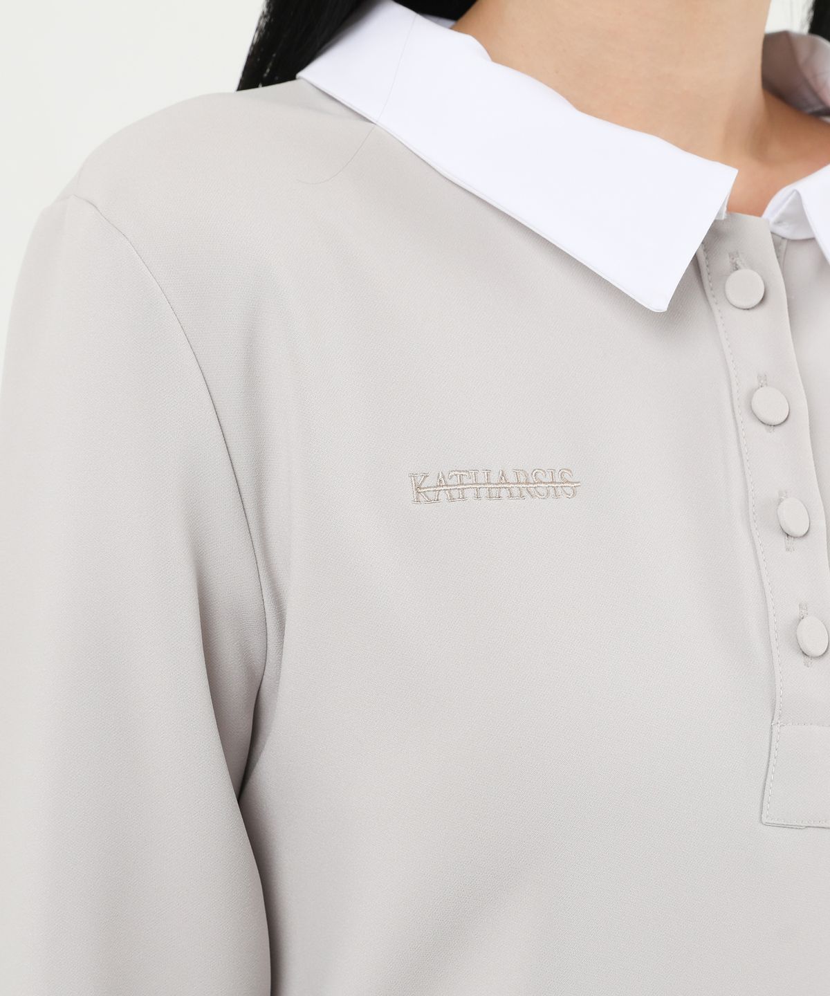 카타르시스(KATHARSIS) 코르셋 카라 원피스 베이지 ONE SIZE