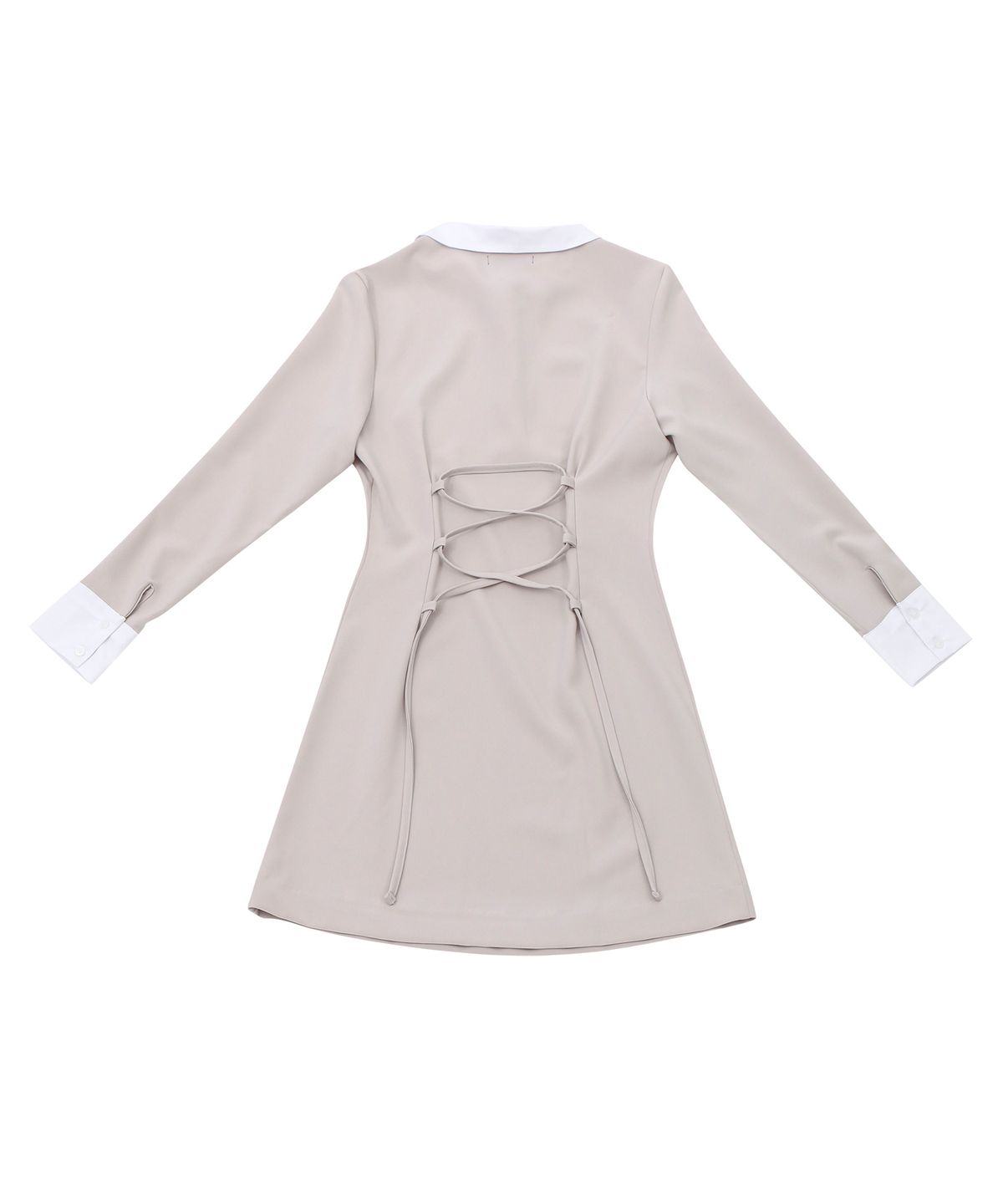 카타르시스(KATHARSIS) 코르셋 카라 원피스 베이지 ONE SIZE