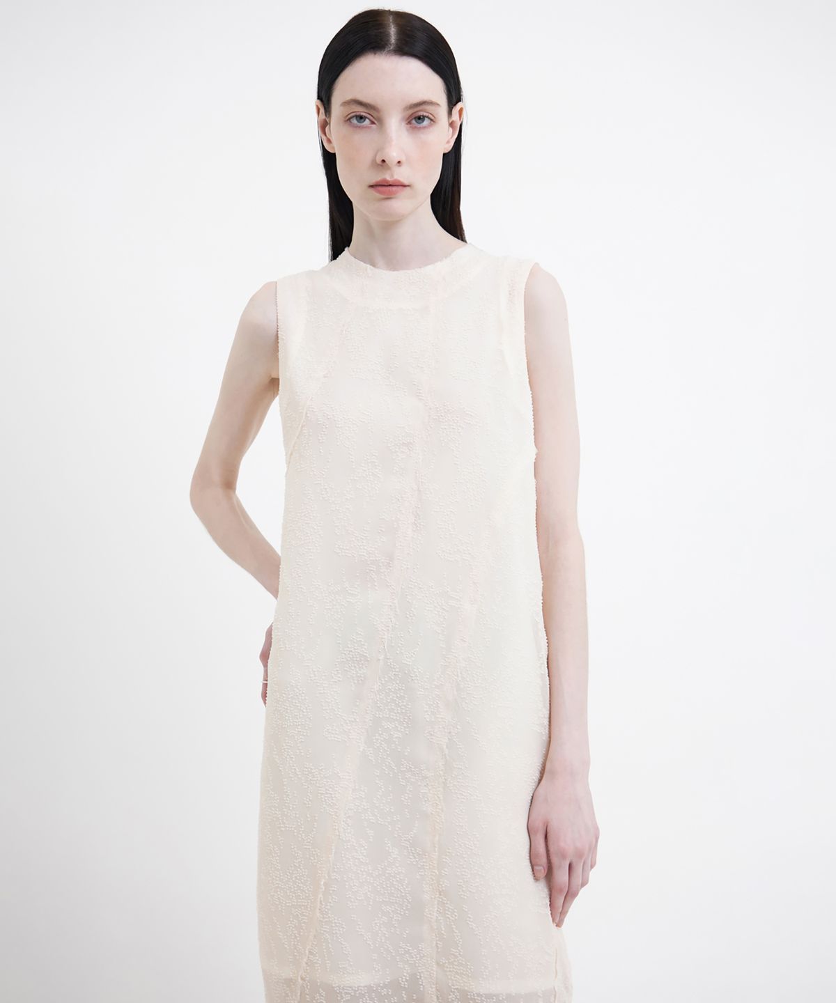 유스(YOUTH) Row-Edge Dress - Ivory