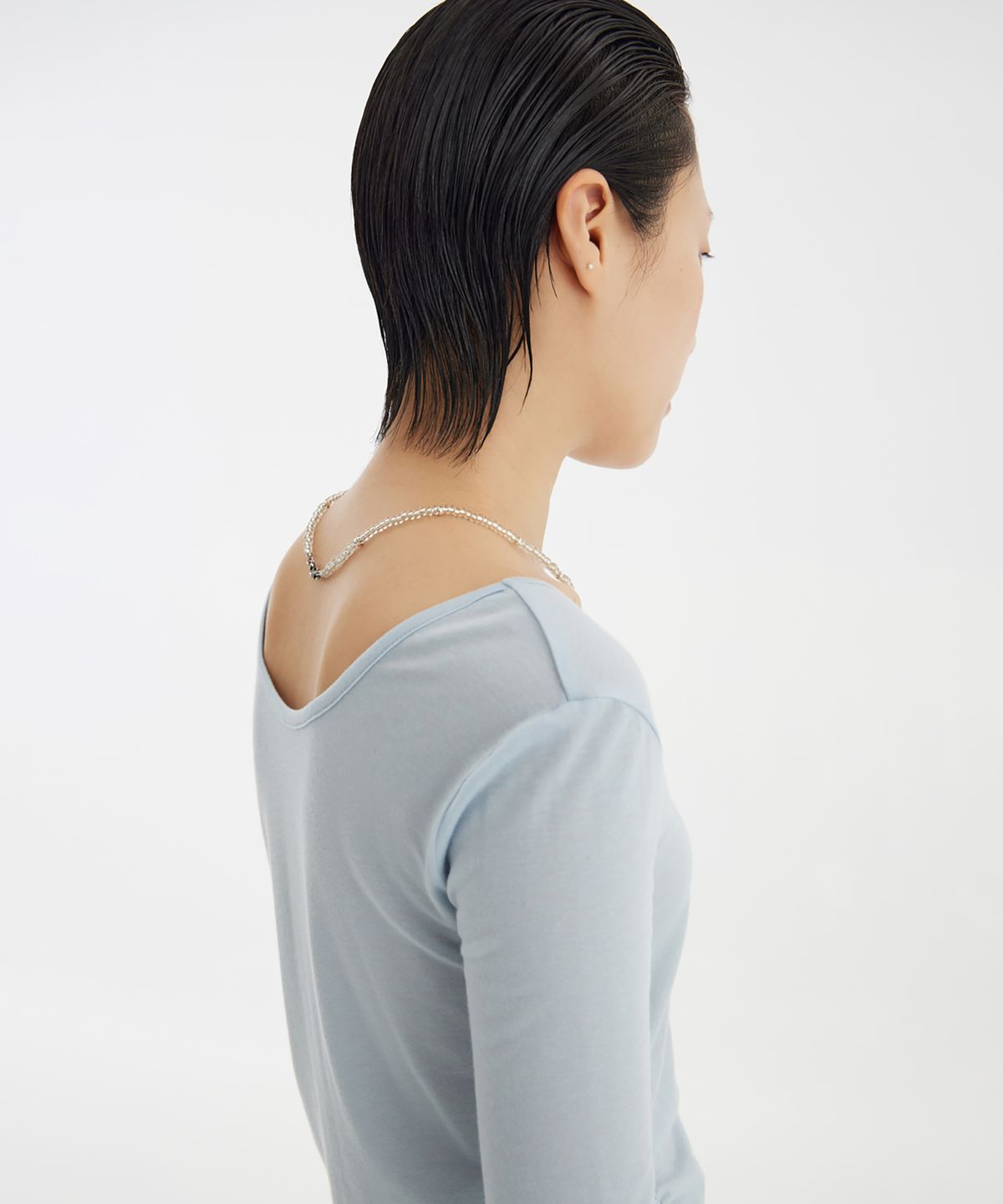 유스(YOUTH) Ballerina Long Jersey Top - Light Blue