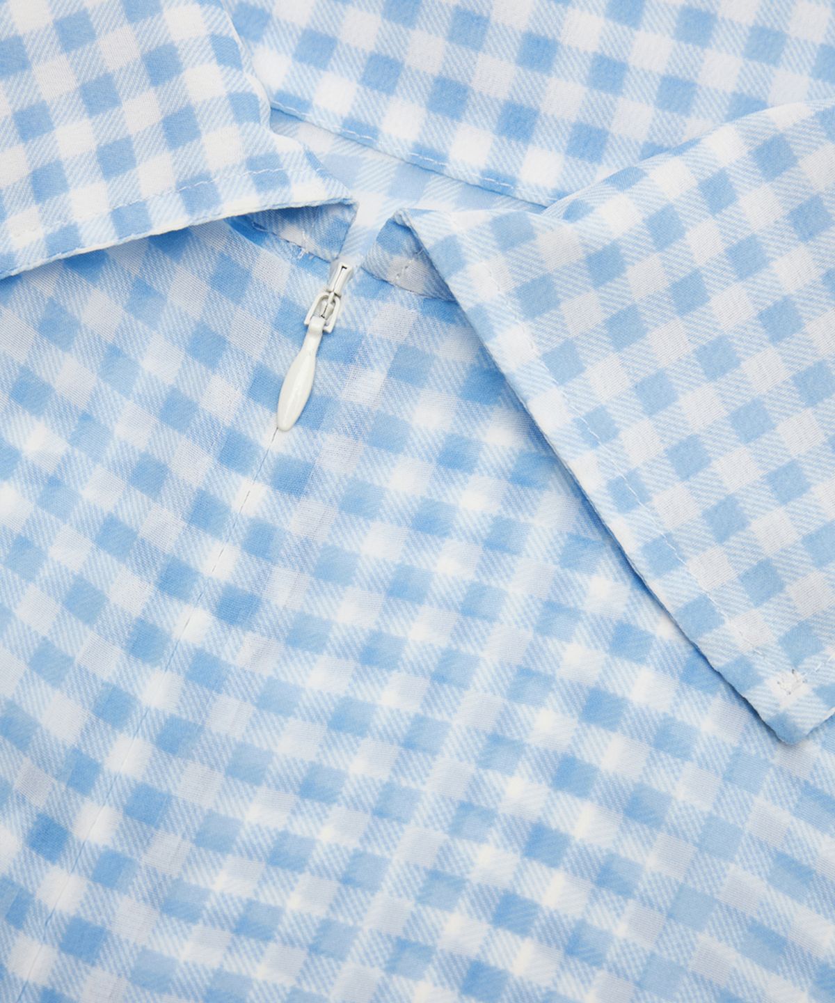 유스(YOUTH) Turtleneck Blouse - Blue Check