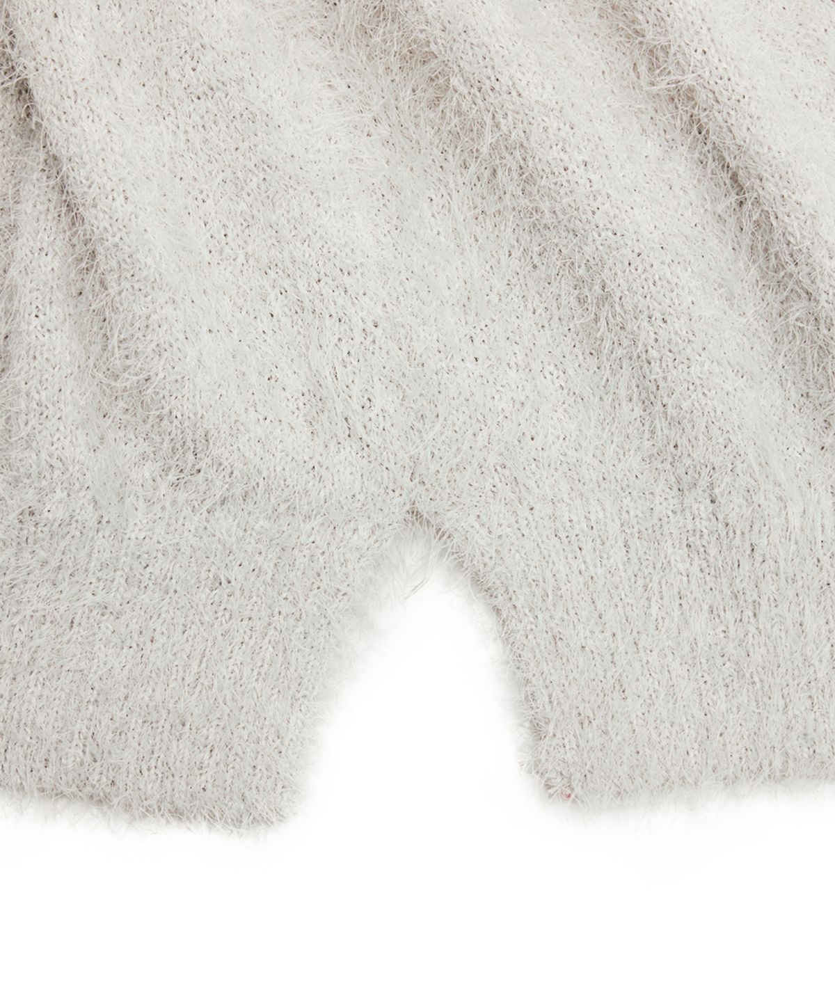 유스(YOUTH) Scoop-Neck H/S Knit Cardigan - Light Grey