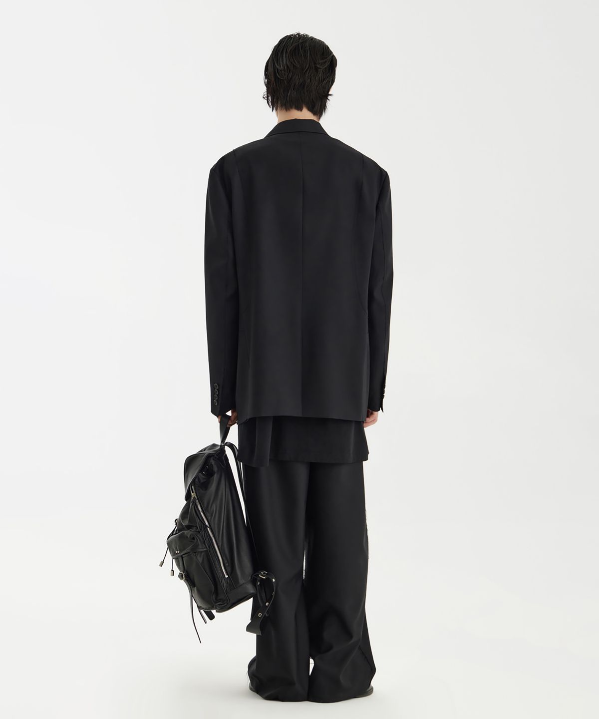 유스(YOUTH) Triple Stitch Wide Trousers - Black