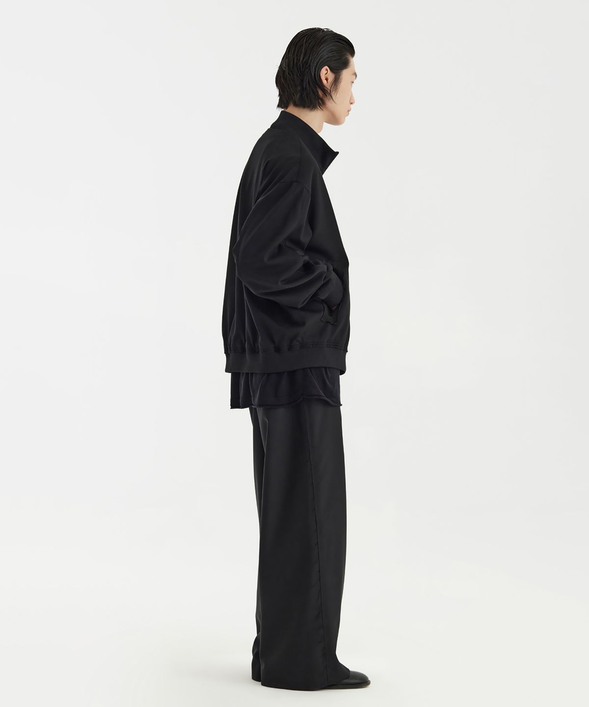 유스(YOUTH) Triple Stitch Wide Trousers - Black