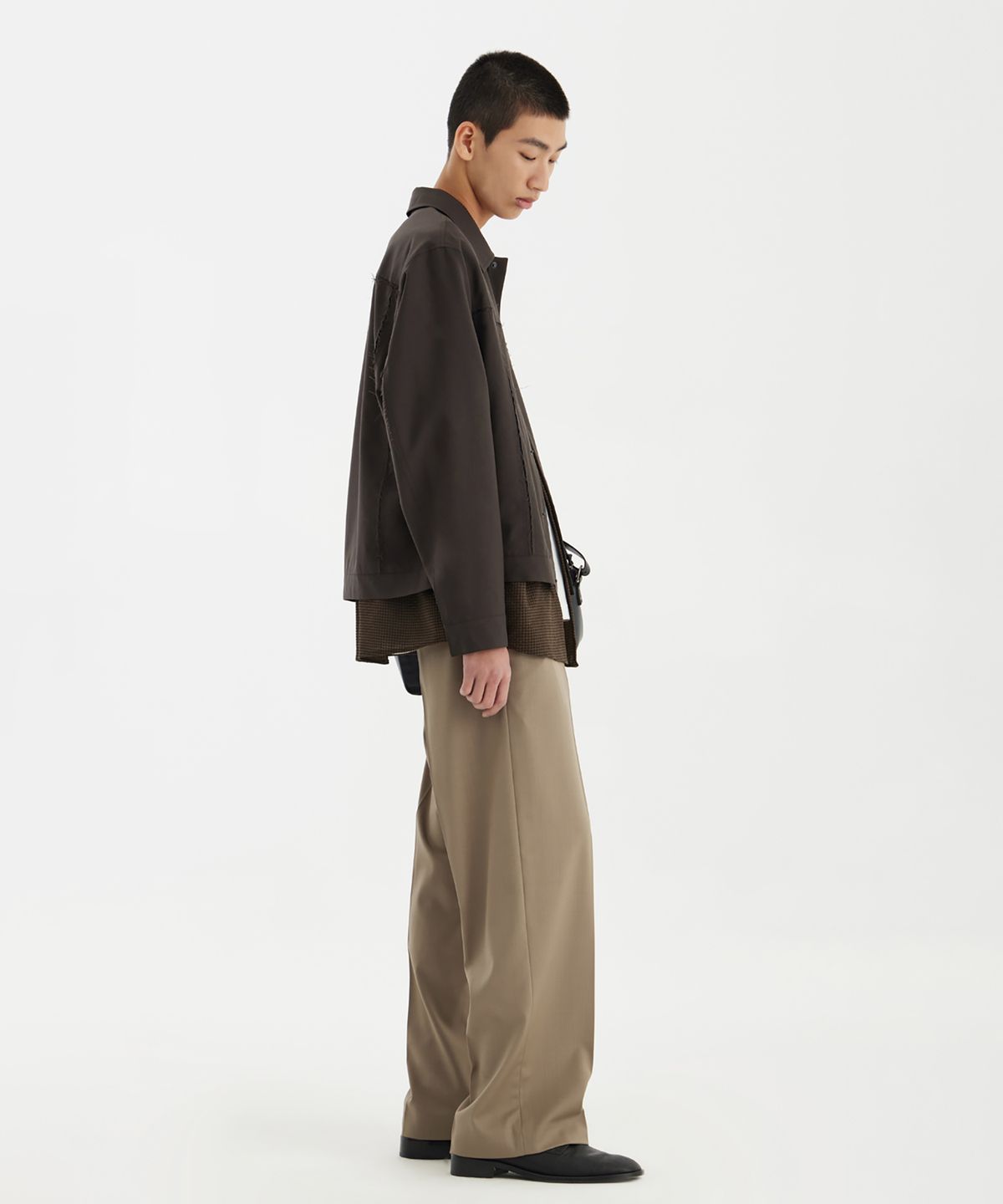 유스(YOUTH) Cut-Off Trucker Jacket - Brown