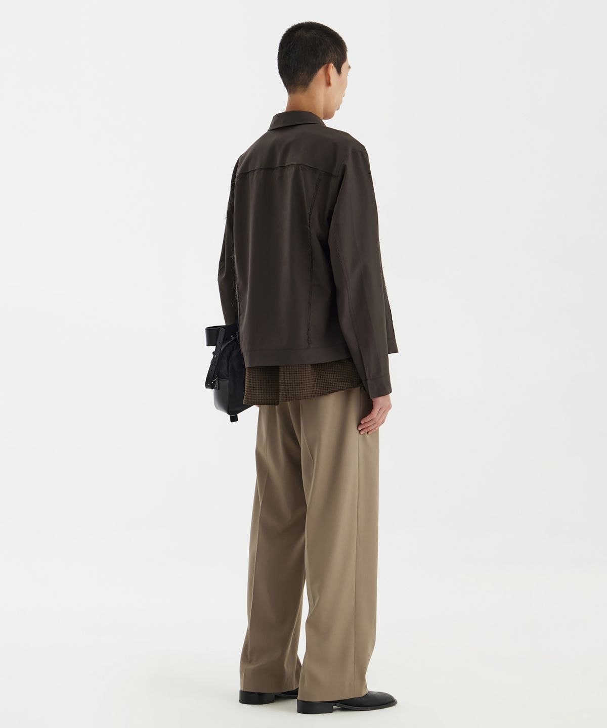 유스(YOUTH) Cut-Off Trucker Jacket - Brown