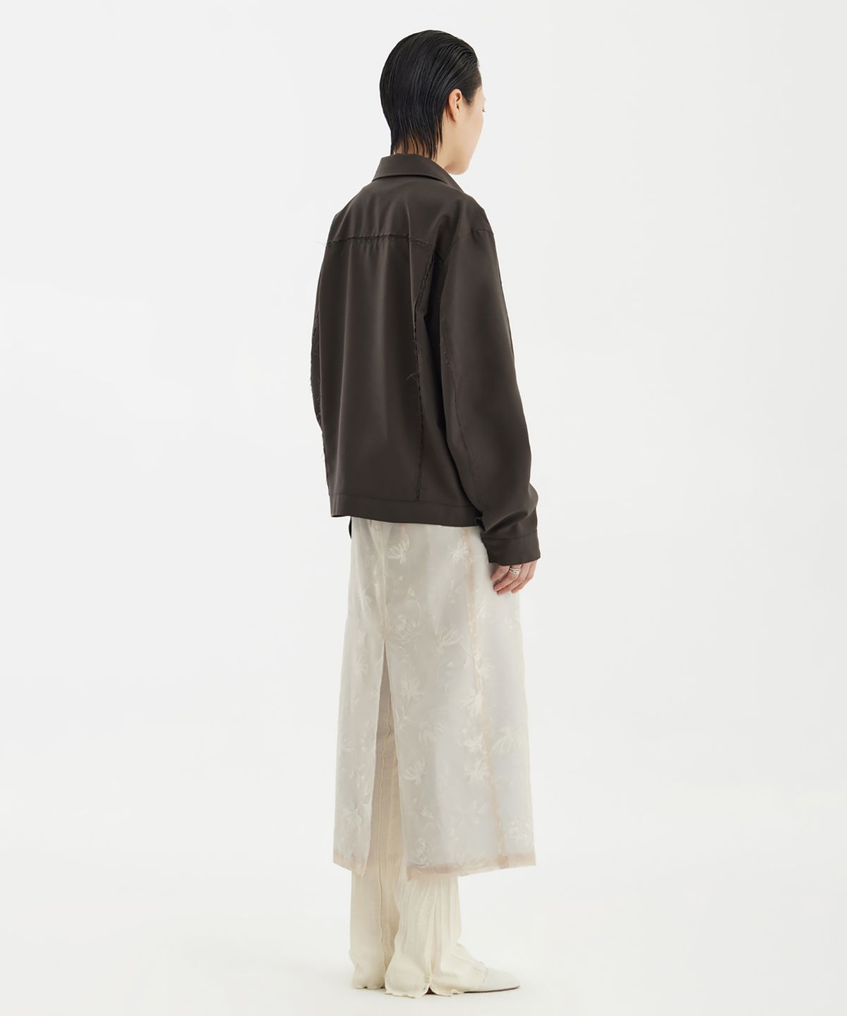 유스(YOUTH) Cut-Off Trucker Jacket - Brown