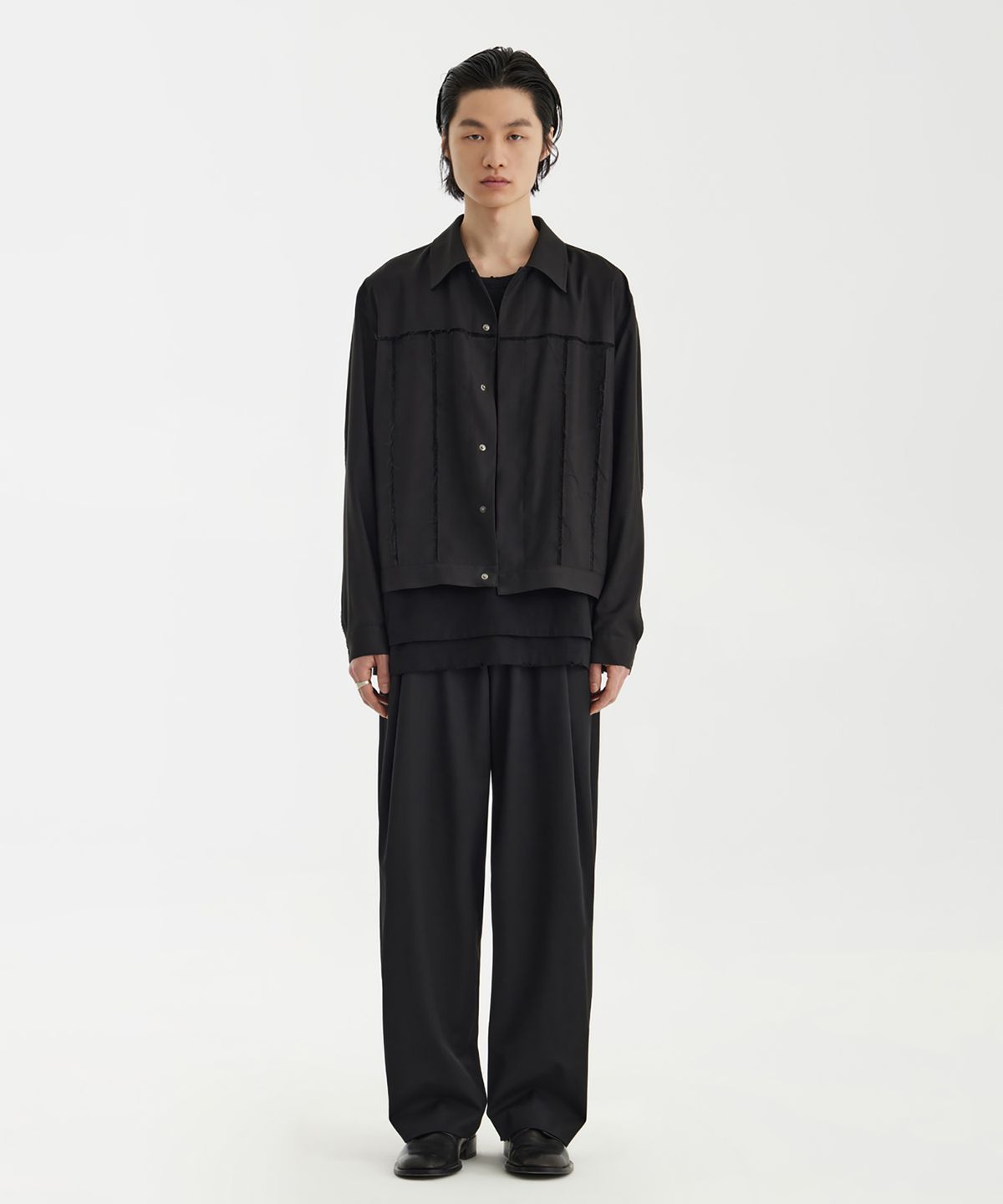 유스(YOUTH) Cut-Off Trucker Jacket - Black