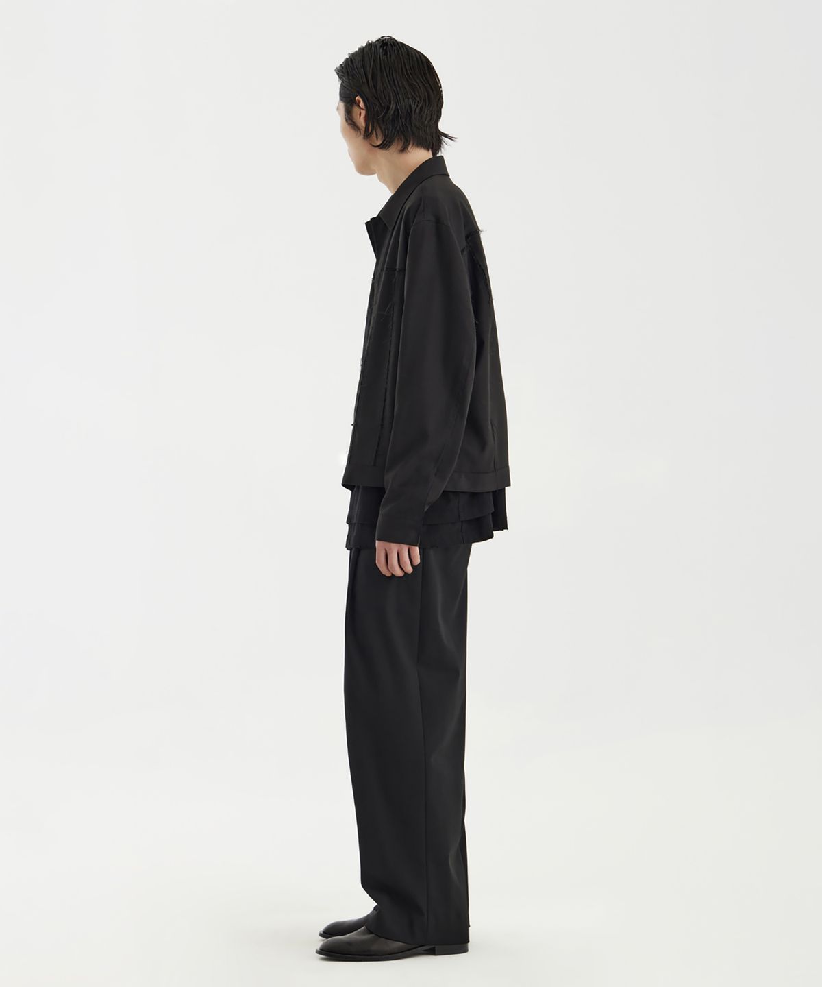 유스(YOUTH) Cut-Off Trucker Jacket - Black