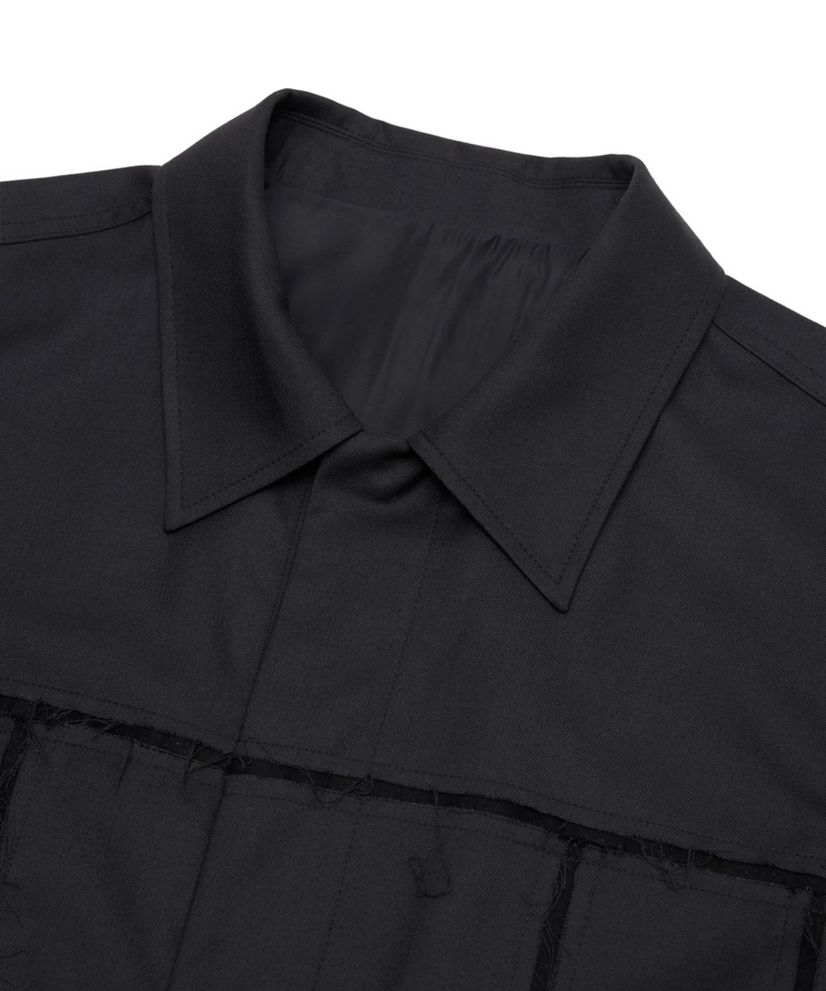 유스(YOUTH) Cut-Off Trucker Jacket - Black