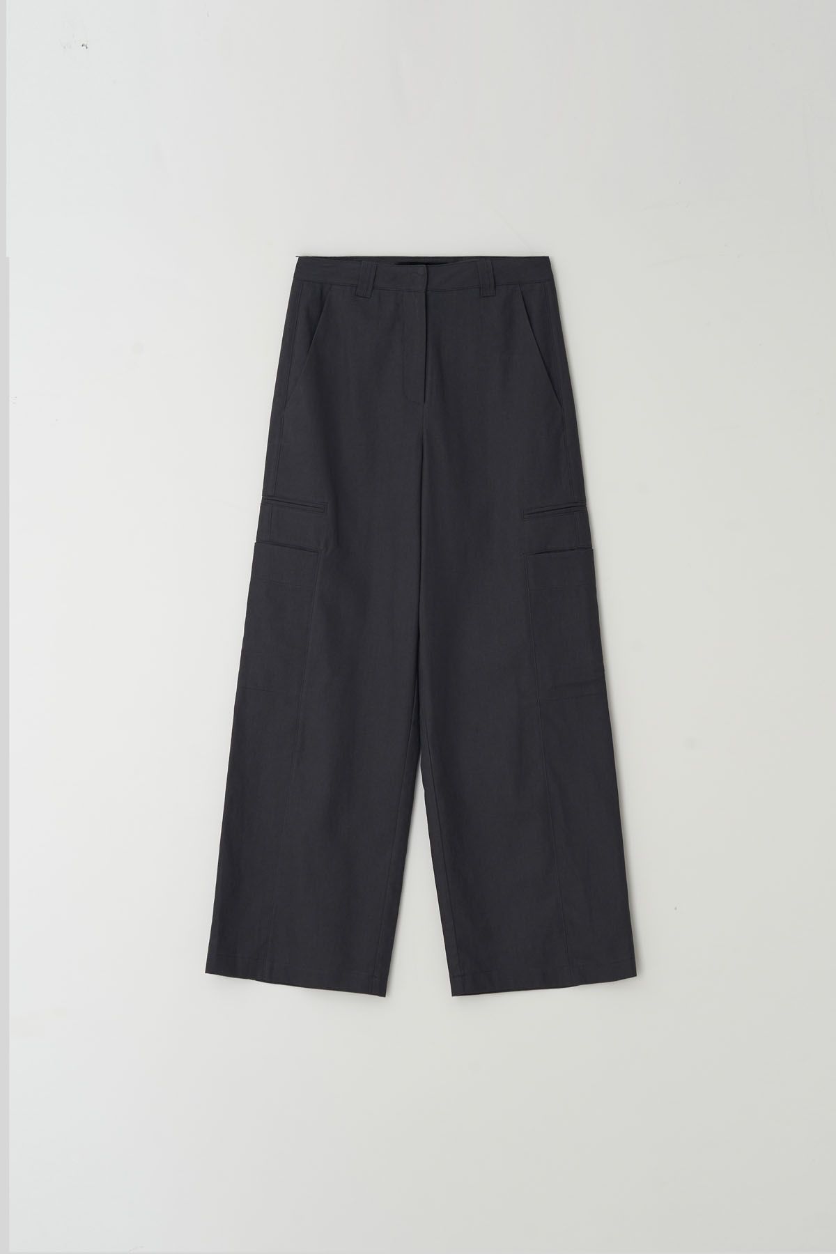 더페니(THE PENNY) LINEN CARGO PANTS - Charcoal
