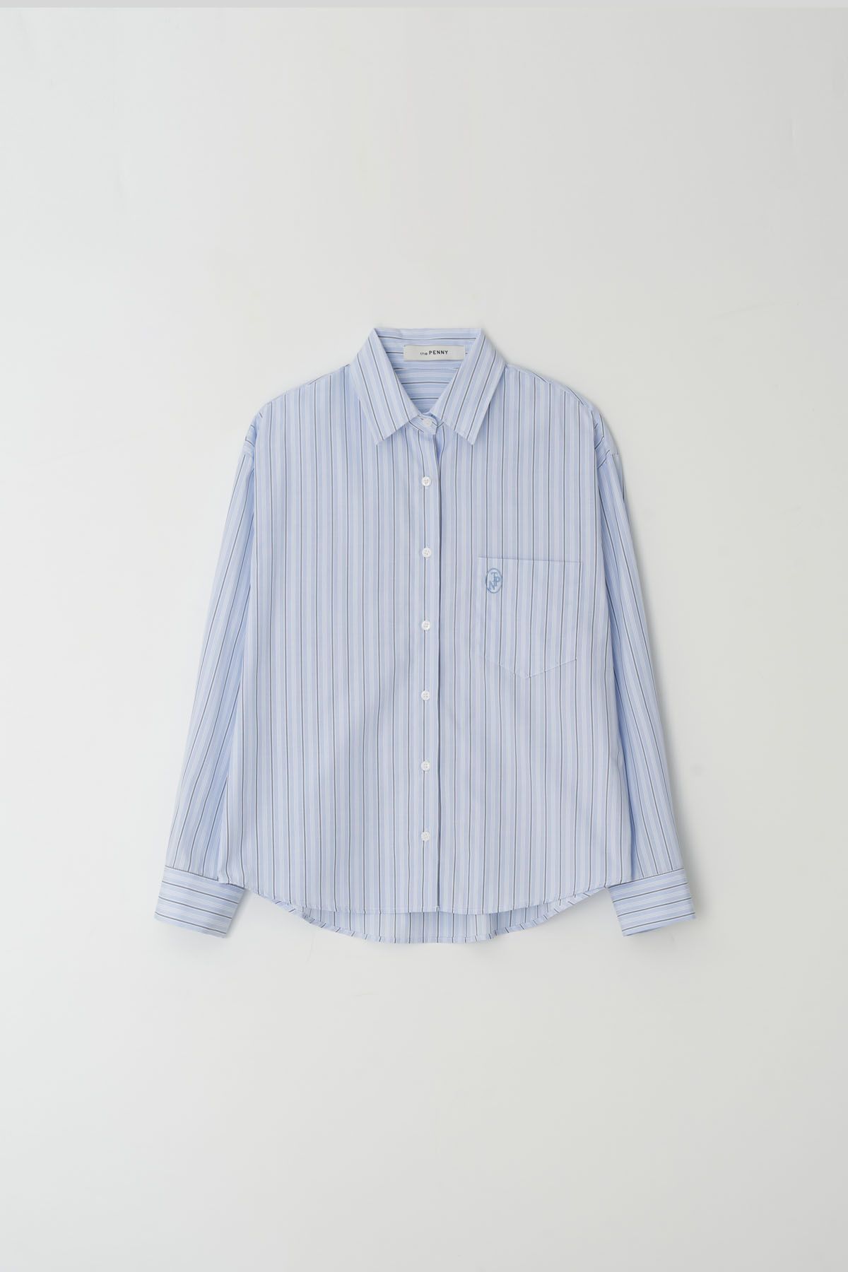 더페니(THE PENNY) BASIC STICHWORK SHIRT - Blue