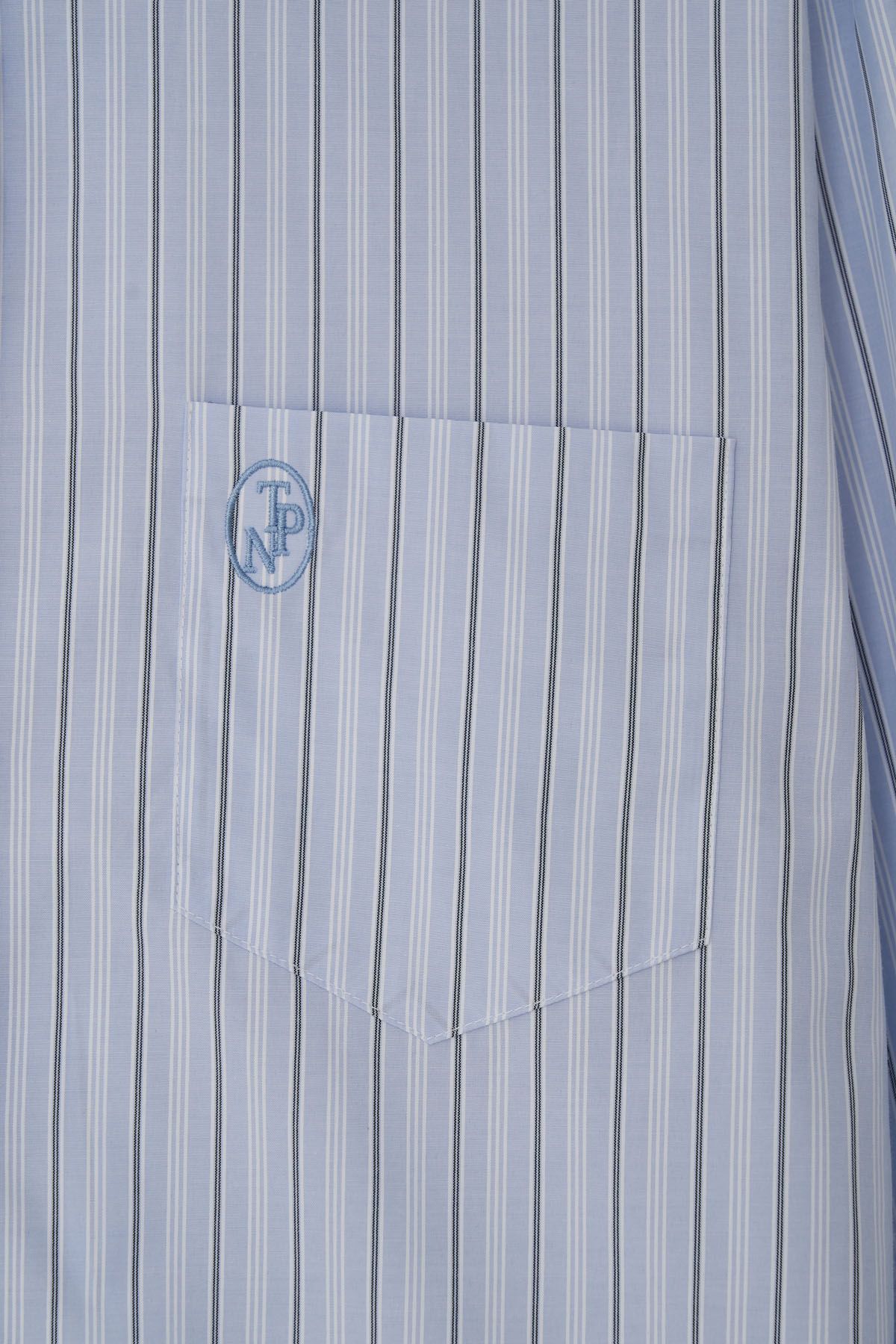 더페니(THE PENNY) BASIC STICHWORK SHIRT - Blue