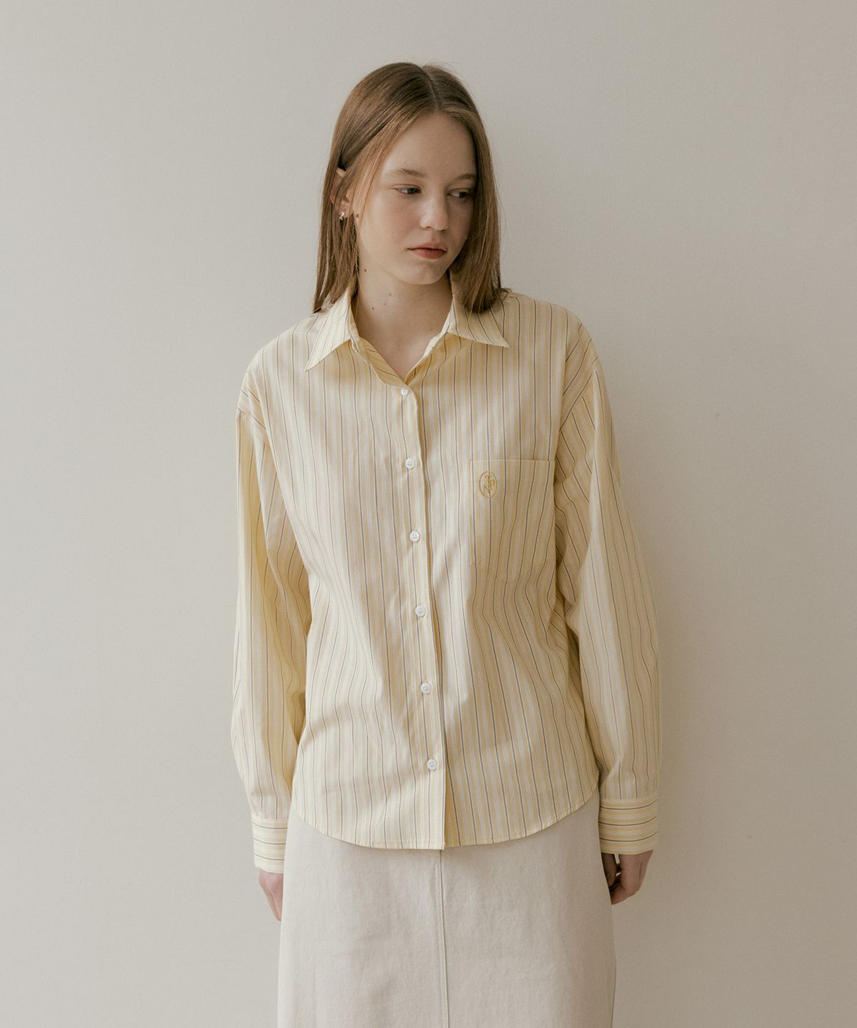 더페니(THE PENNY) BASIC STICHWORK SHIRT - Yellow