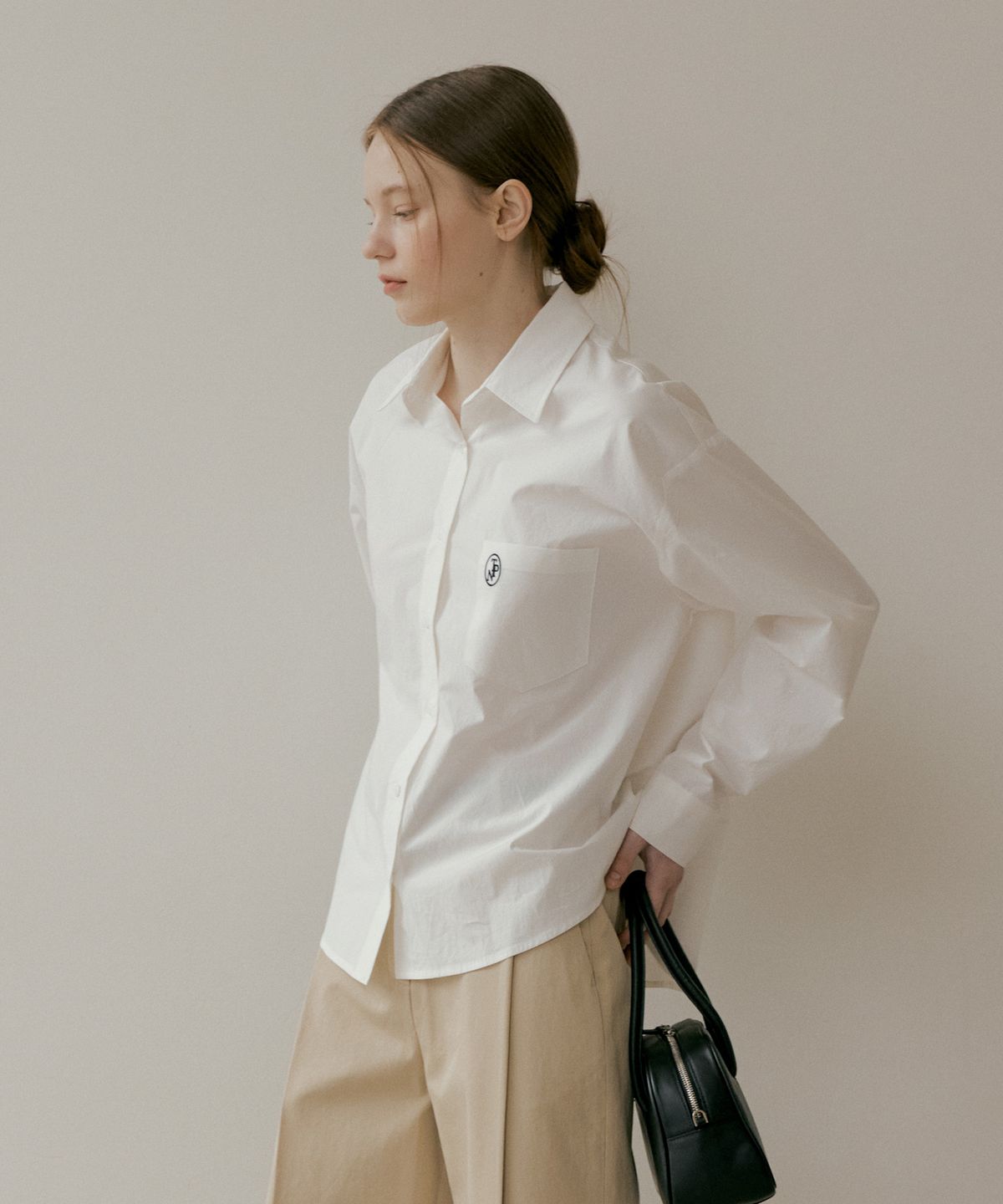 더페니(THE PENNY) BASIC STICHWORK SHIRT - Ivory