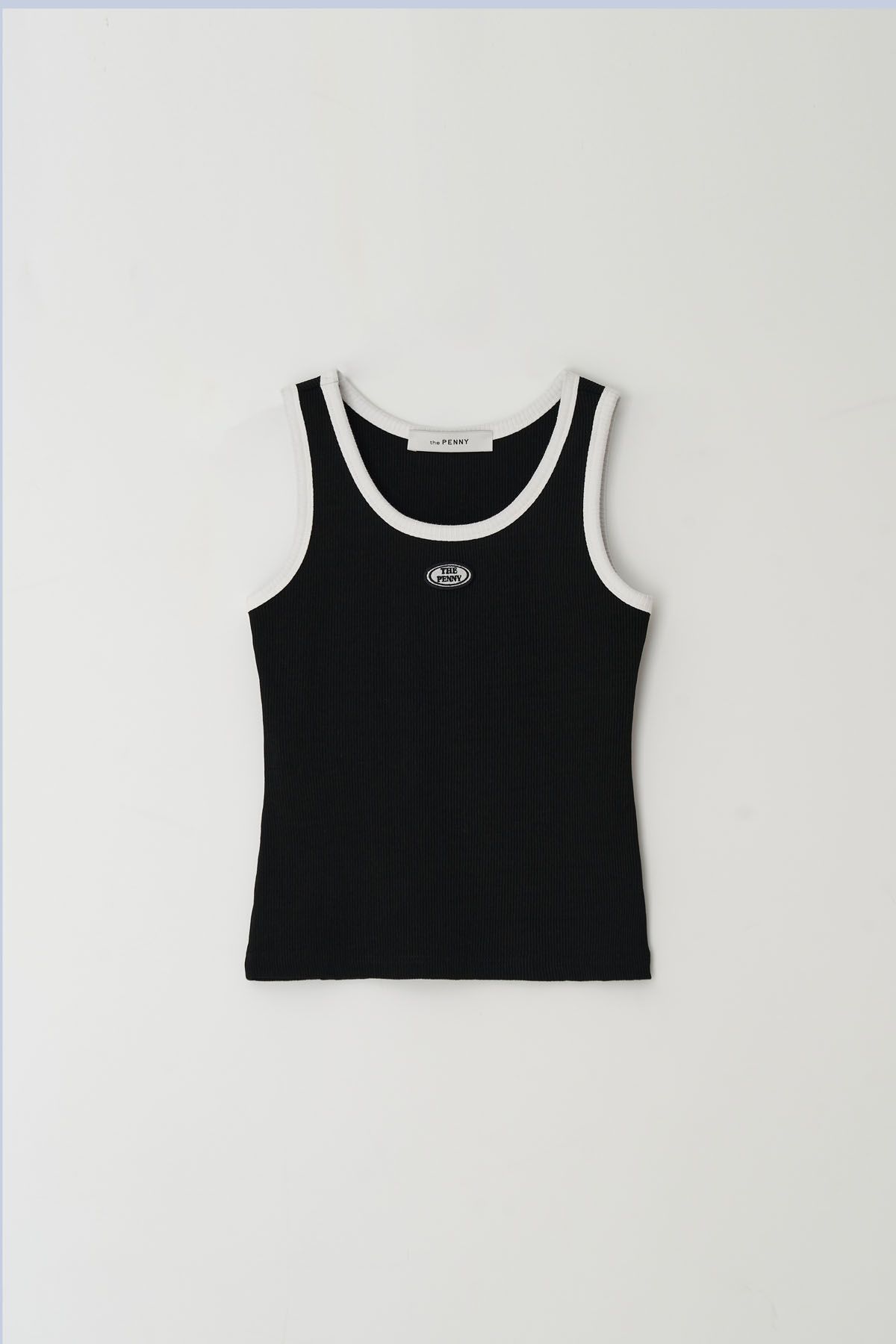 더페니(THE PENNY) LOGO COMBIE SLEEVELESS TEE - Black